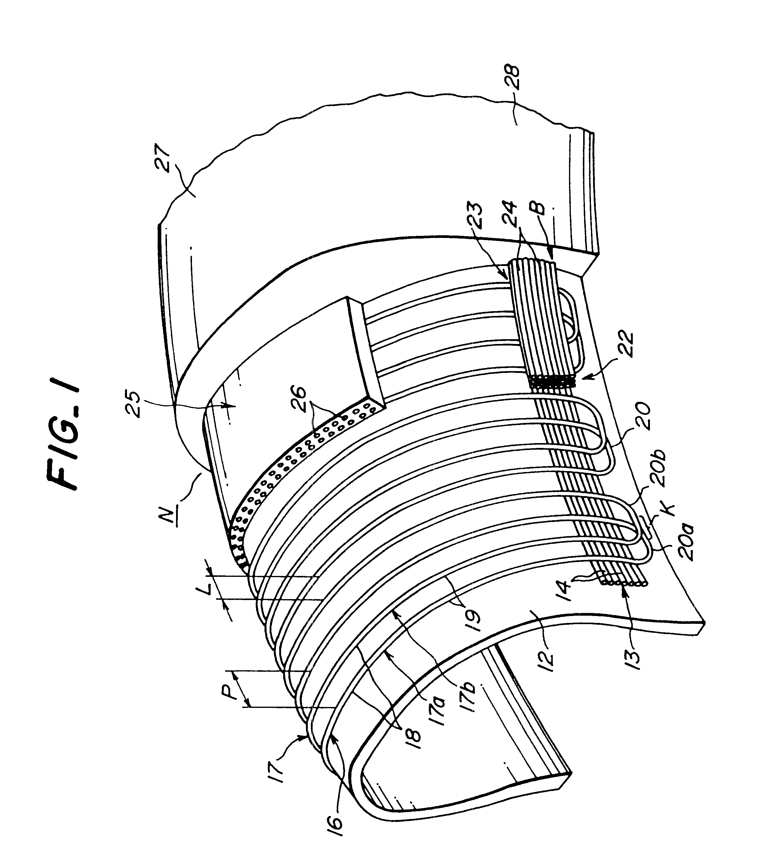 Method of building pneumatic tires with carcass anchored by bead wire reinforcing layer