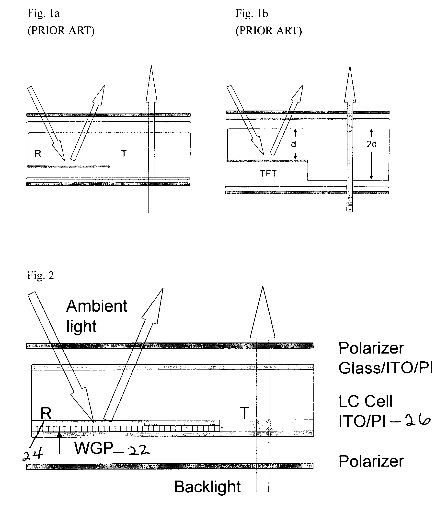 Reflective and transflective liquid crystal display using a wire grid polarizer