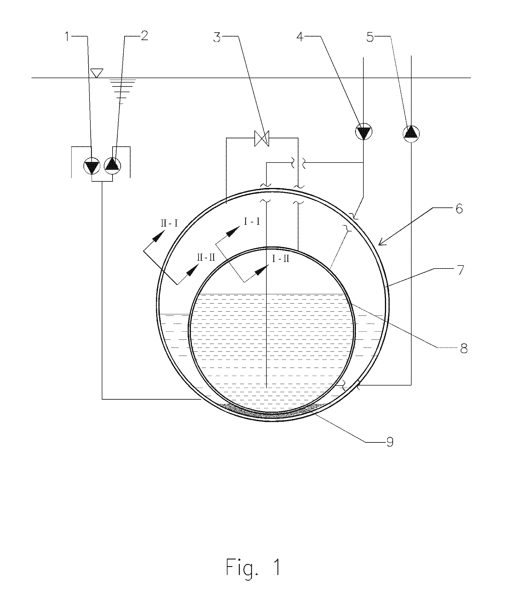 Multifunctional offshore base with liquid displacement system