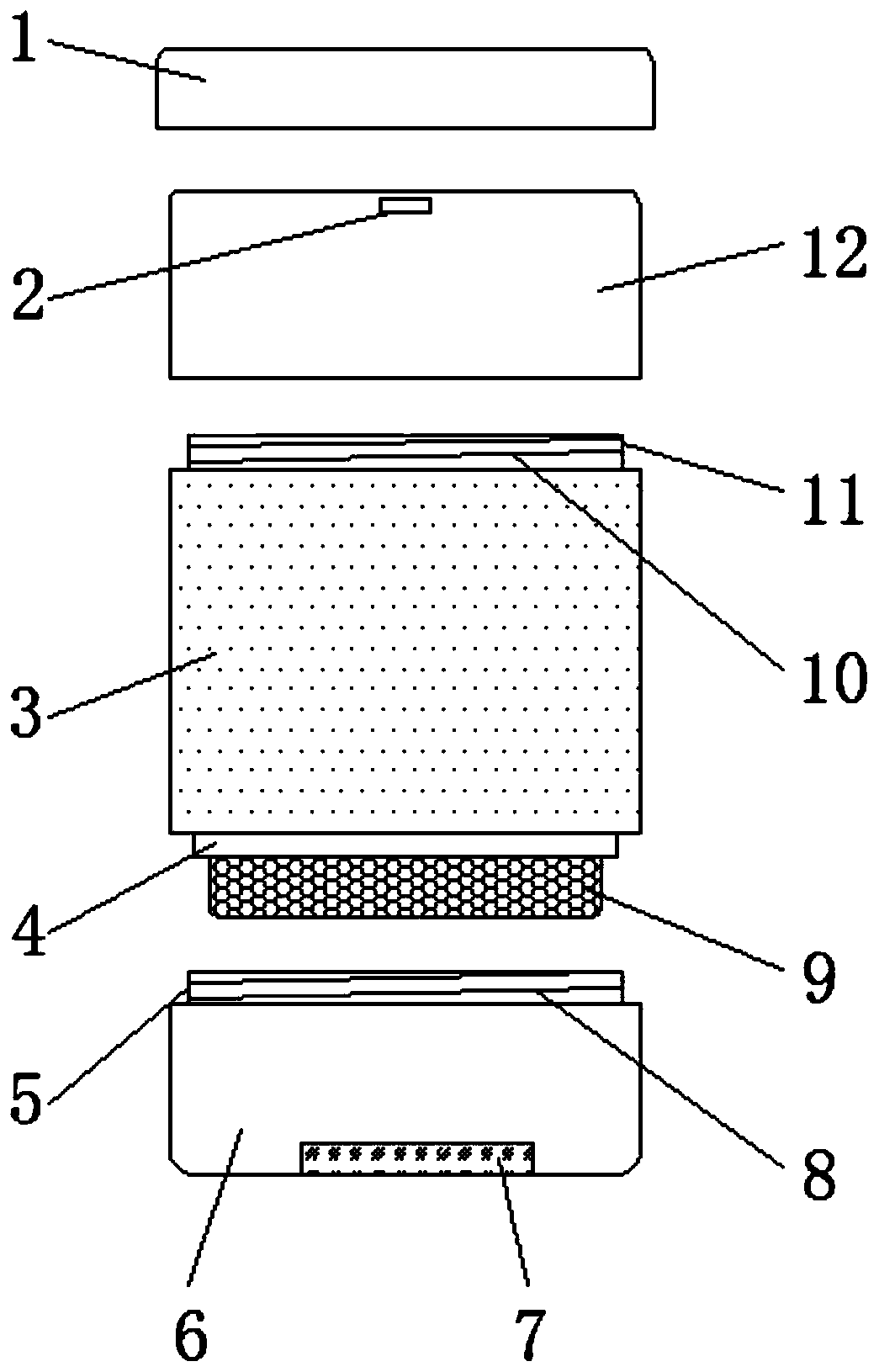 A tea box capable of filtering tea residue