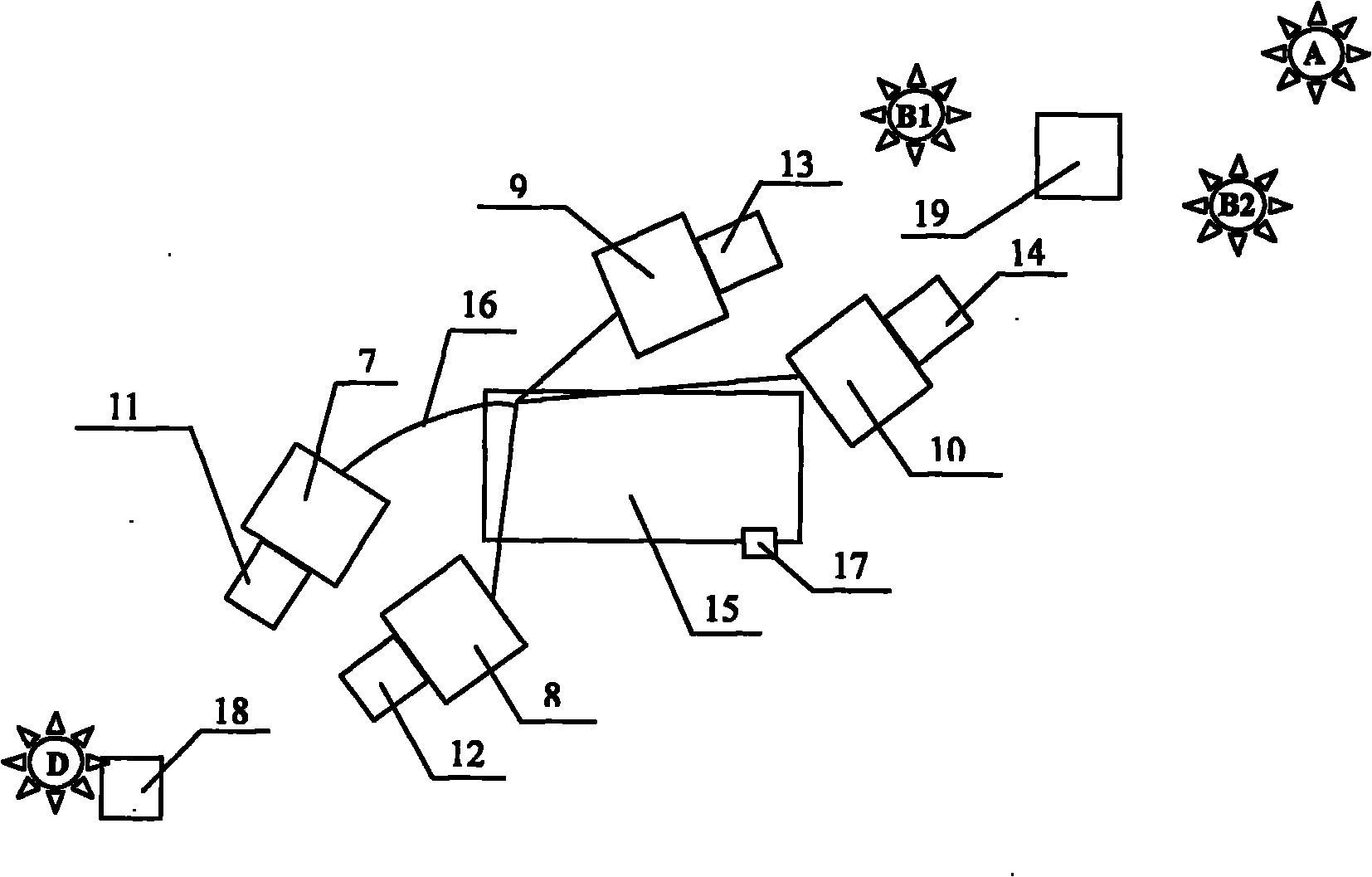 Tamping wagon photoelectric measurement system and method