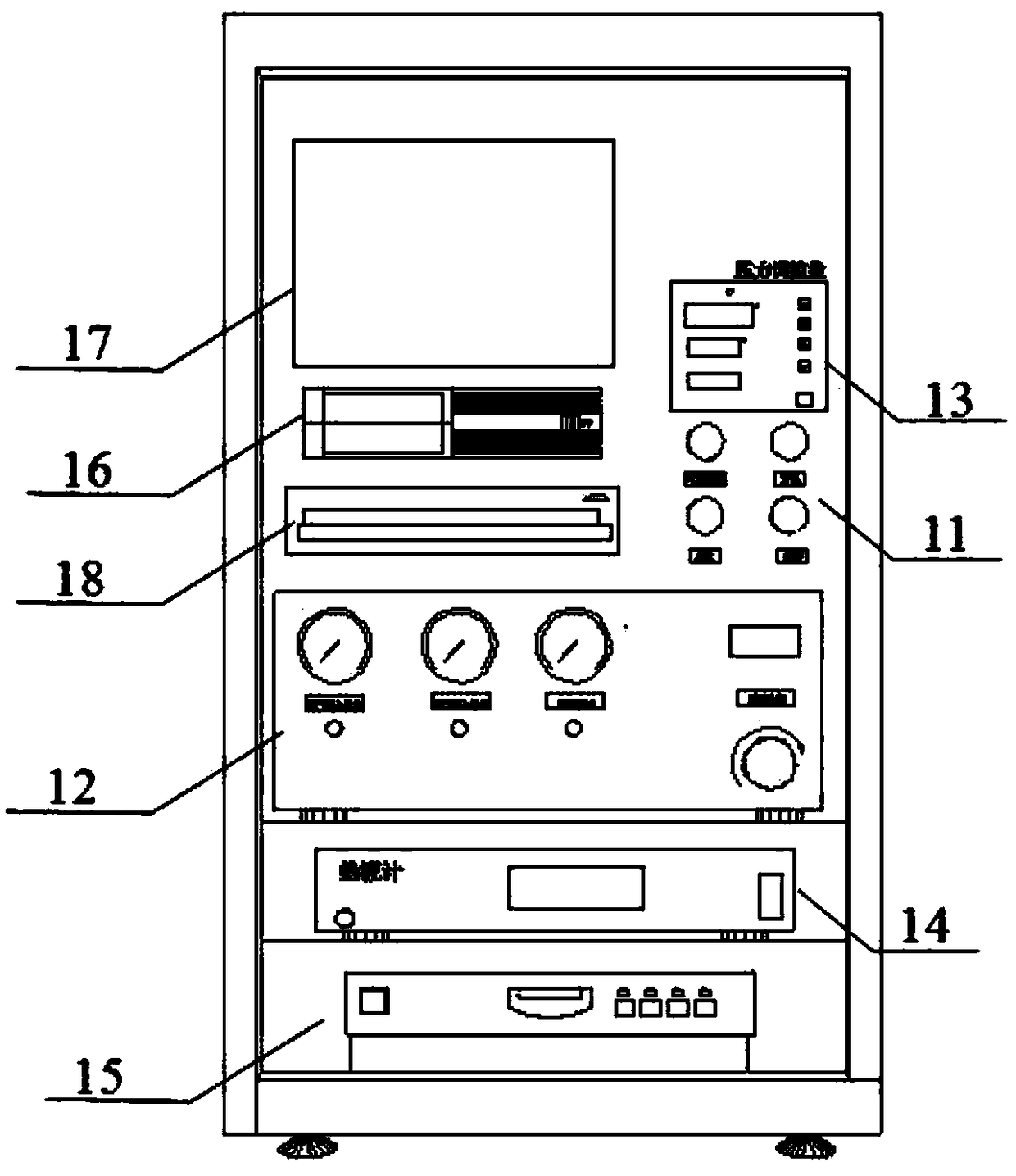 Vertical combustion characteristic experiment device capable of controlling gas environments and side wall structures