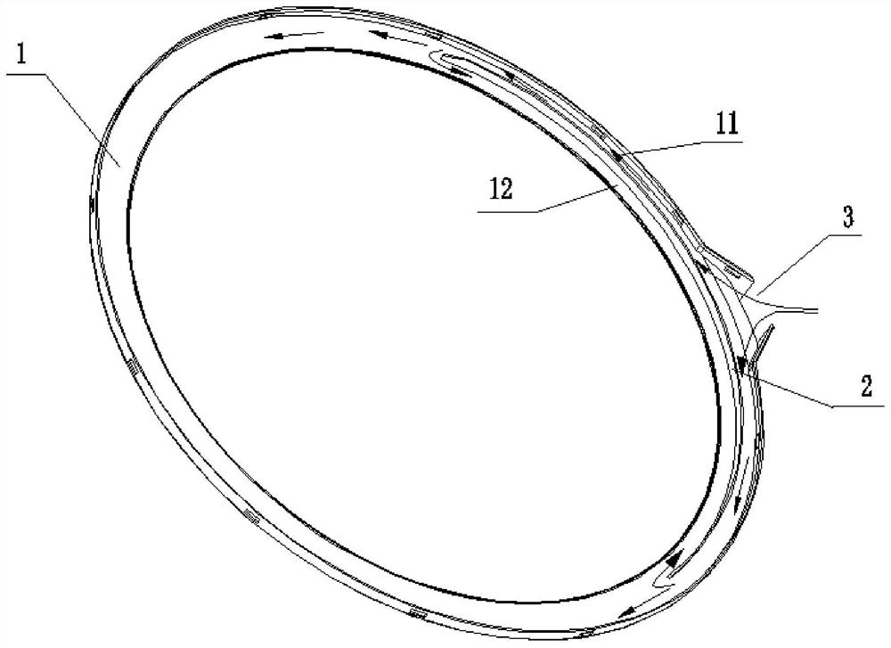 An outer bucket cover with a water overflow protection structure and a washing machine