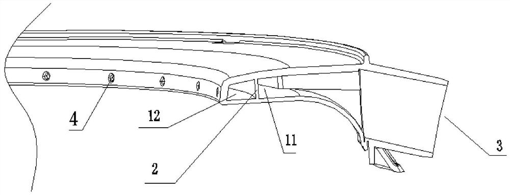 An outer bucket cover with a water overflow protection structure and a washing machine