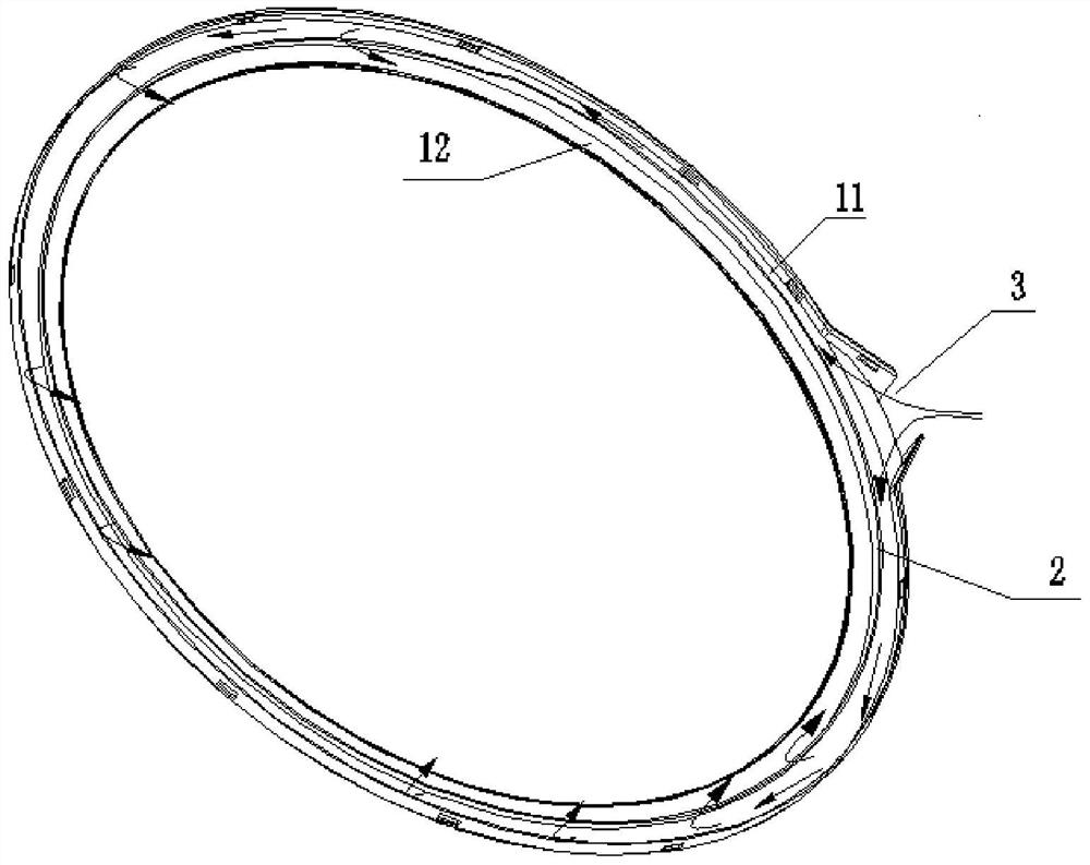 An outer bucket cover with a water overflow protection structure and a washing machine