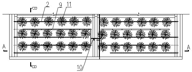 Manual soil bed quick-seepage sewage treatment system