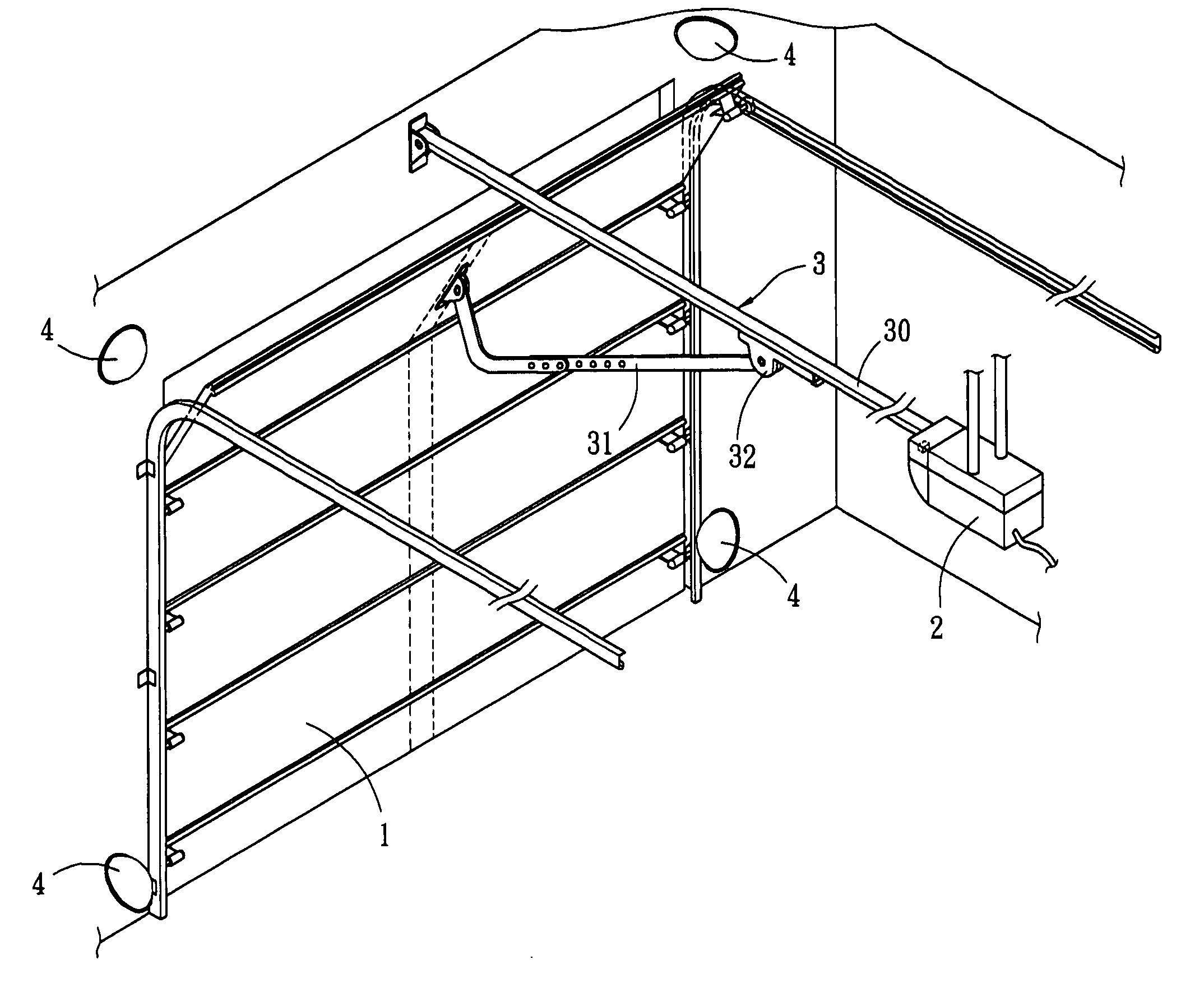 Safety device for garage door