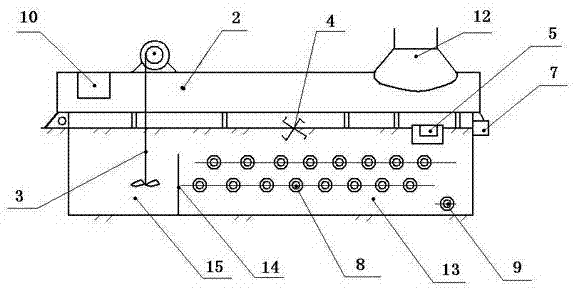 Device and method for continuously removing copper from liquid crude lead