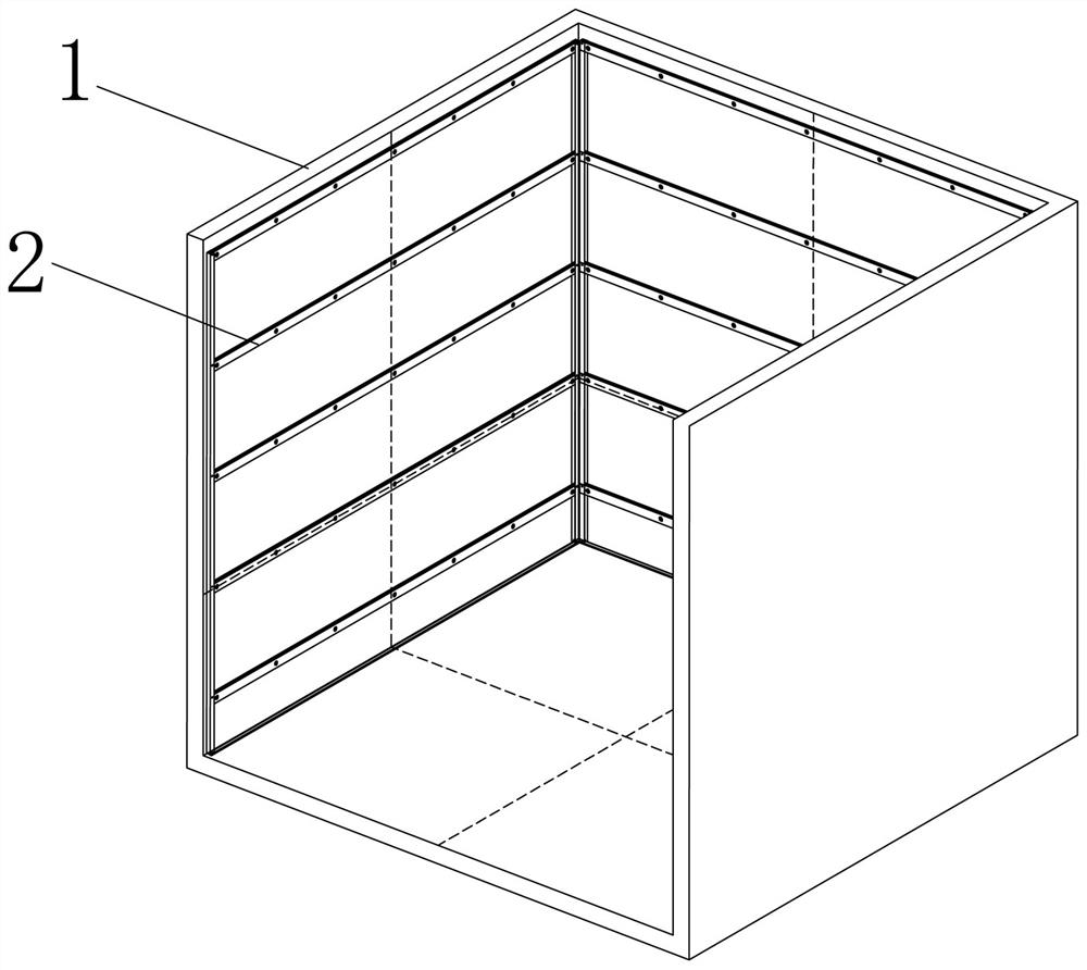 Leveling frame structure and installation method thereof