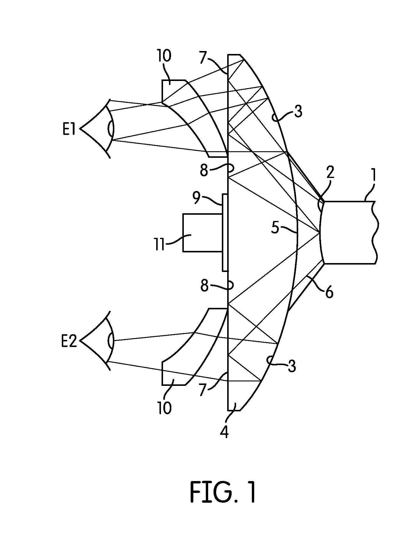 Compact eyepiece using an imersed field lens