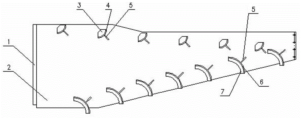 A gas distribution device for two-way diversion in rectification equipment