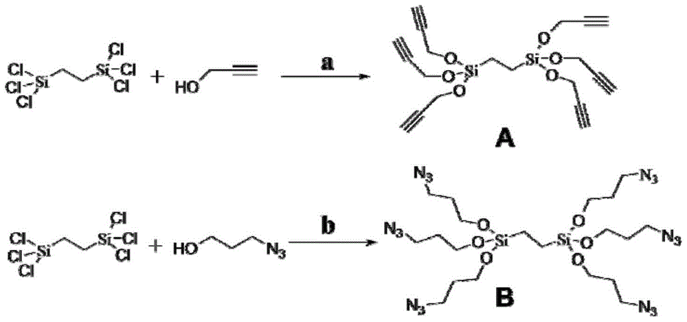 Two-component crosslinking agent and its preparation method and use