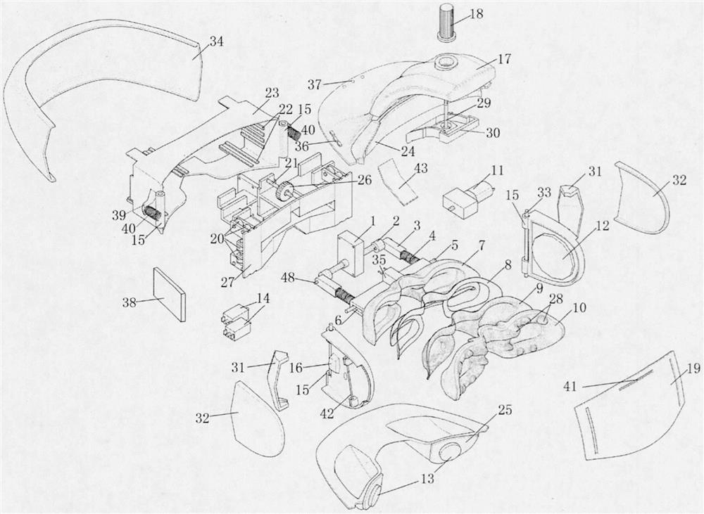 Eye acupoint thermal applying instrument capable of performing mechanical massaging and air-pressure massaging