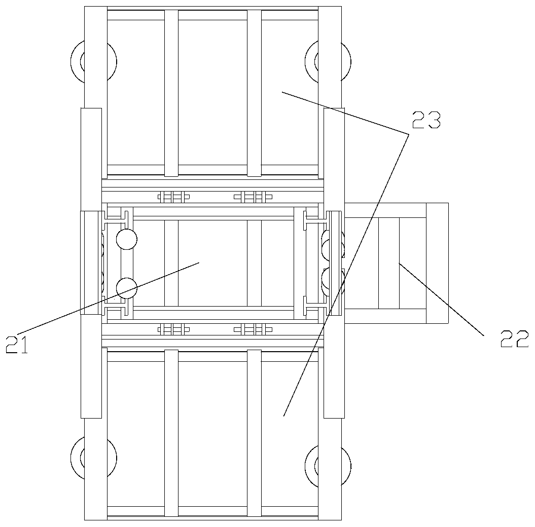 A monorail crane front exploration support operation platform and method