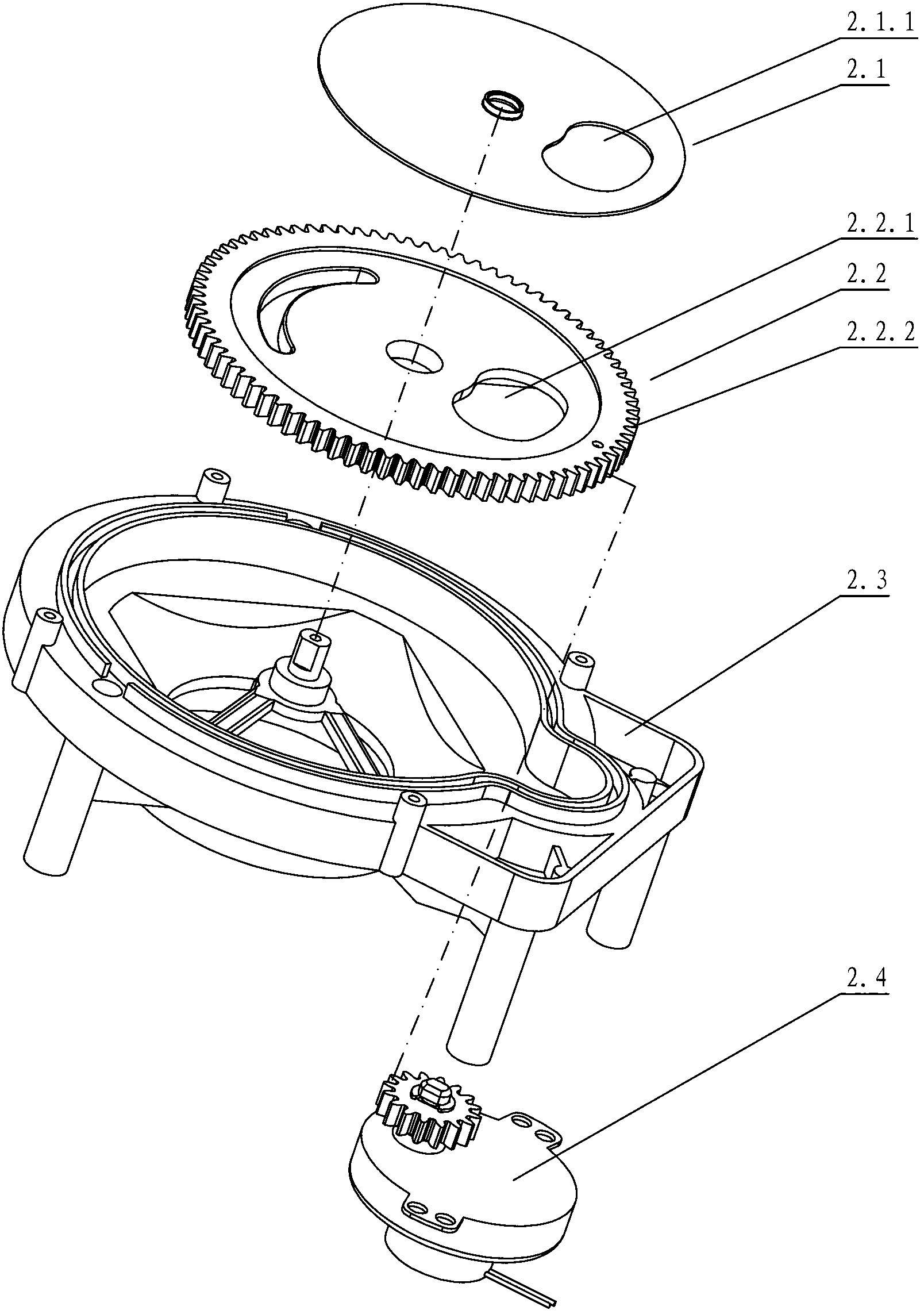 Automatic mixing bean-grinding coffee machine