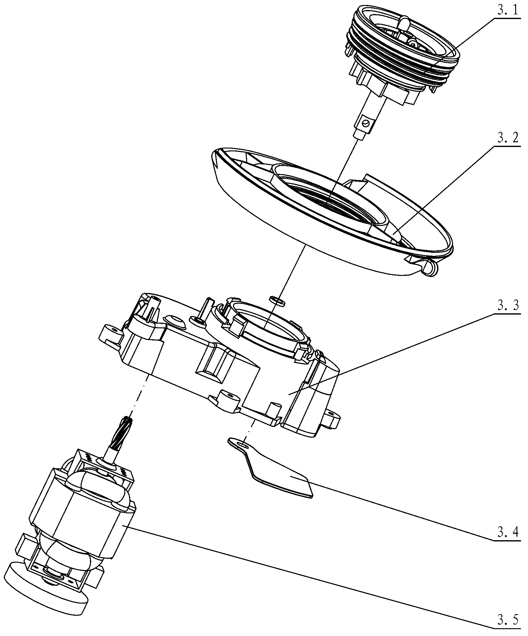 Automatic mixing bean-grinding coffee machine