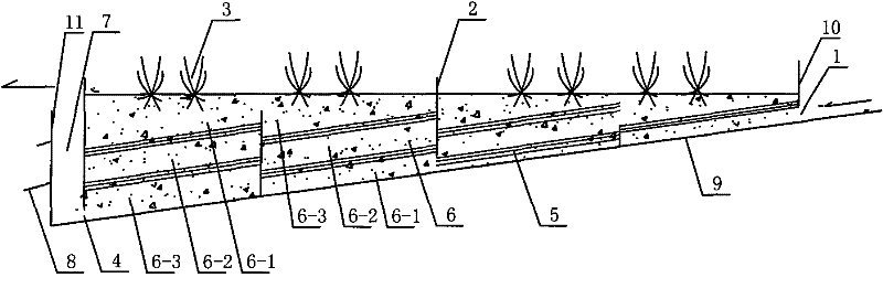 Subsurface flow constructed wetland sewage treatment system by drop water aeration oxygenation