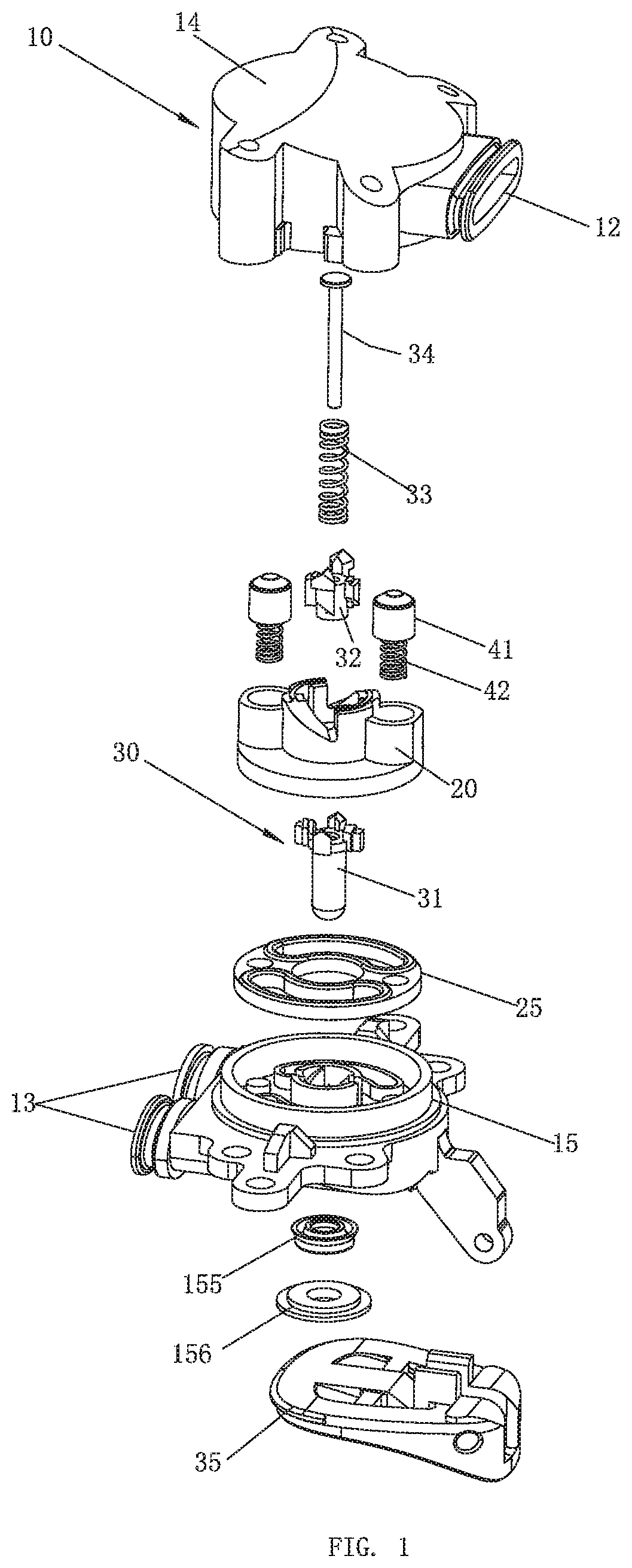 Waterway switching mechanism and method for switching the waterway switching mechanism