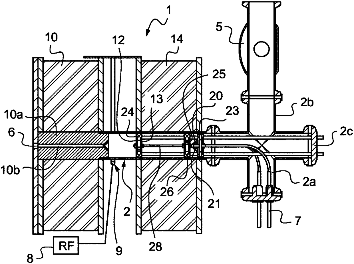 Device and method for producing neutrons