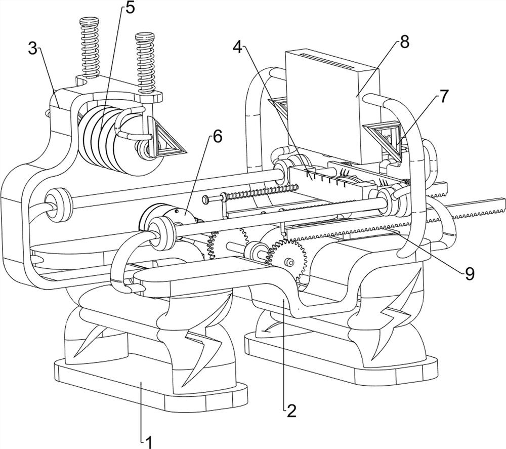 Slotting device for manufacturing wood tooth comb