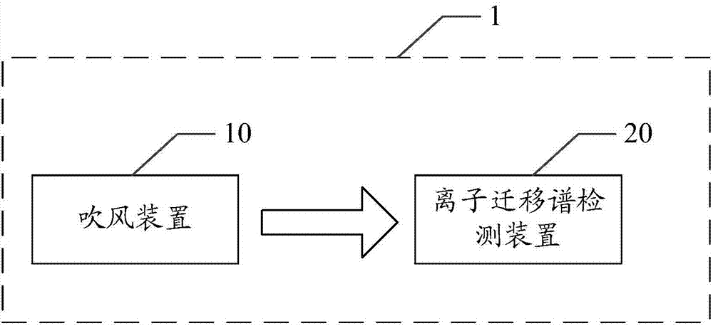 Security inspection system, ionic migration spectrum detection device and security inspection method