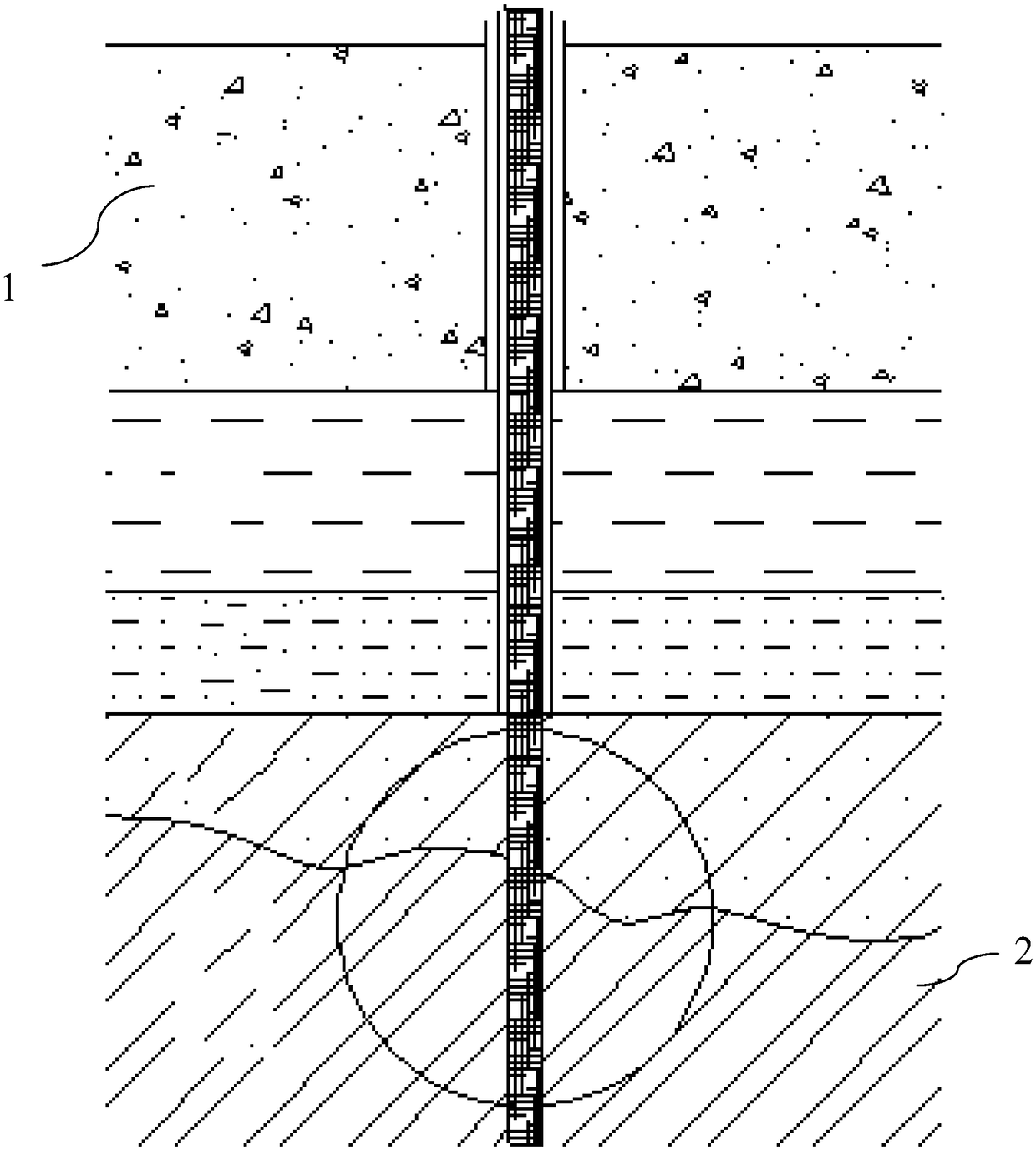 Construction method for pretreatment of bedrock and/or boulder stratum in shield tunnel