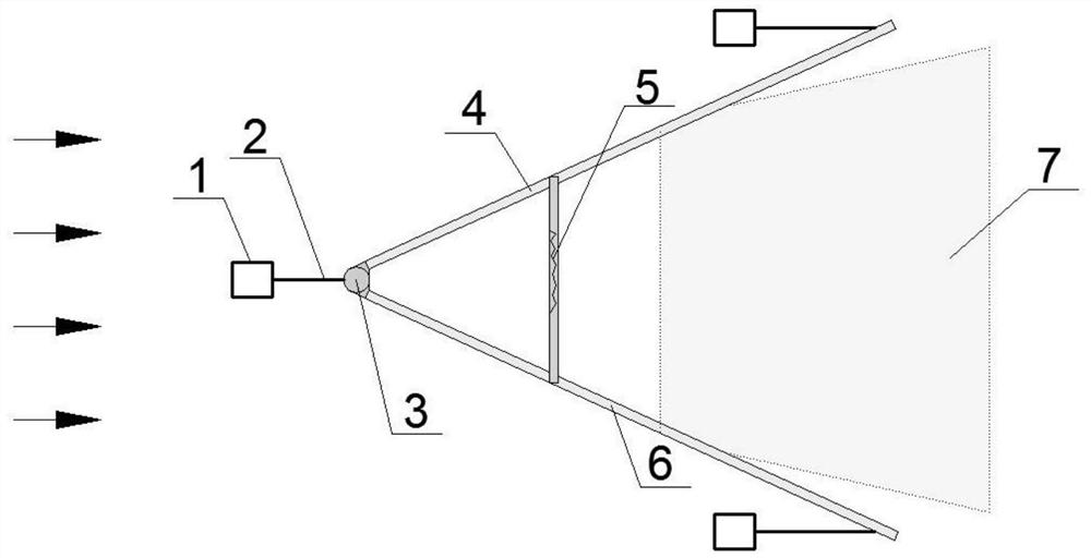 A breakwater and layout method for emergency rescue and wave energy supply