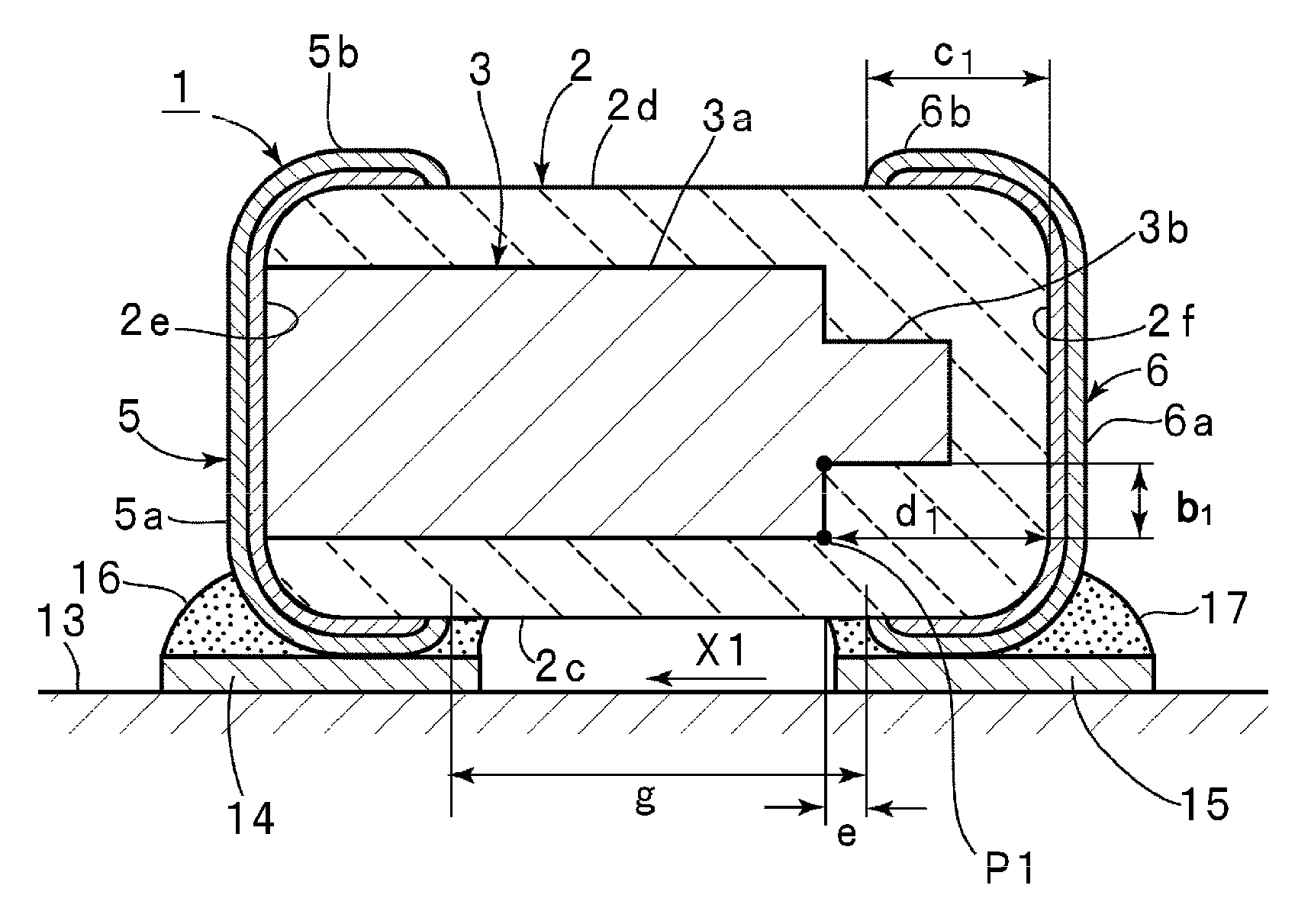 Monolithic ceramic electronic component and mounting structure thereof