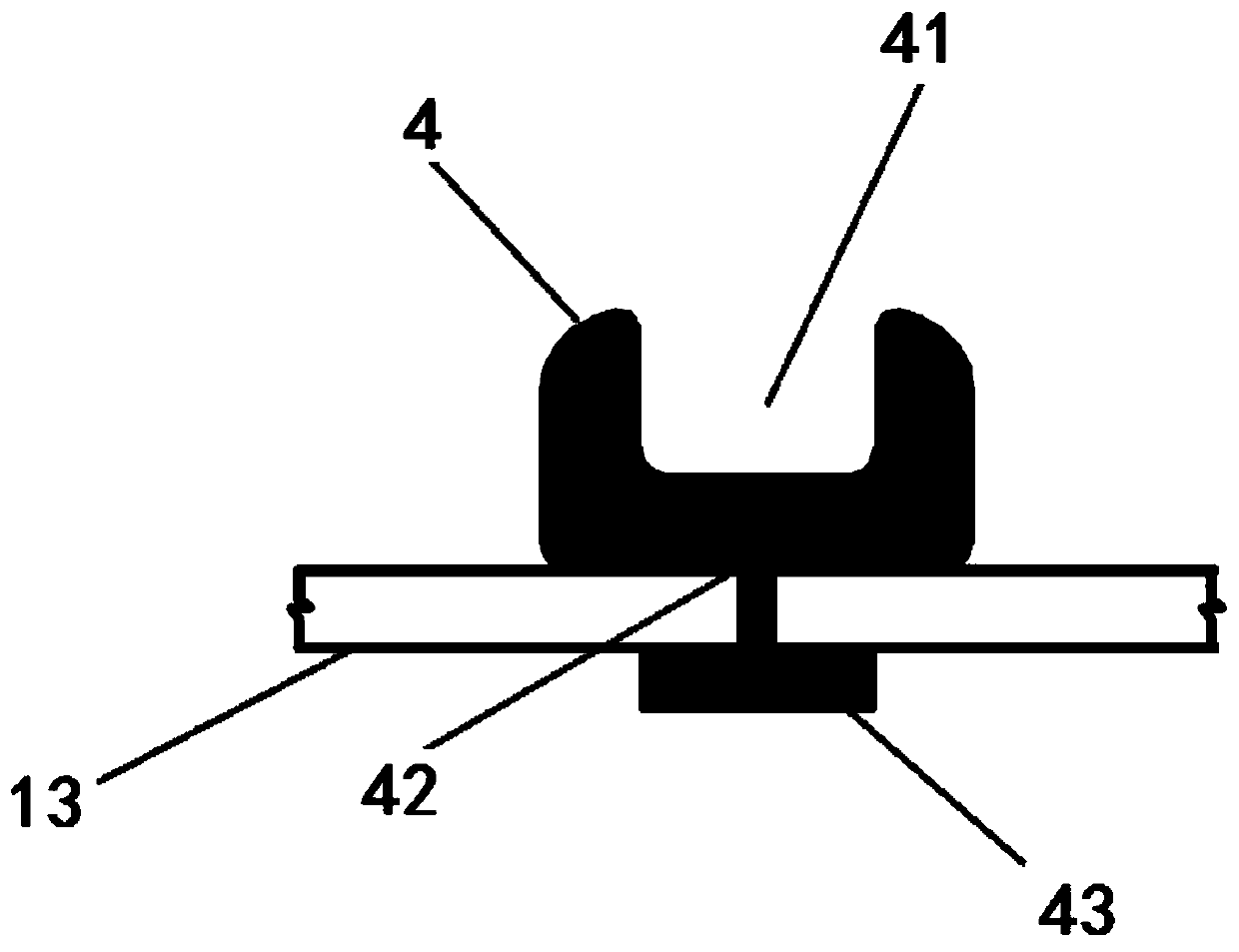 Titanium rod curvature protractor in thoracic vertebra or lumbar vertebra operation