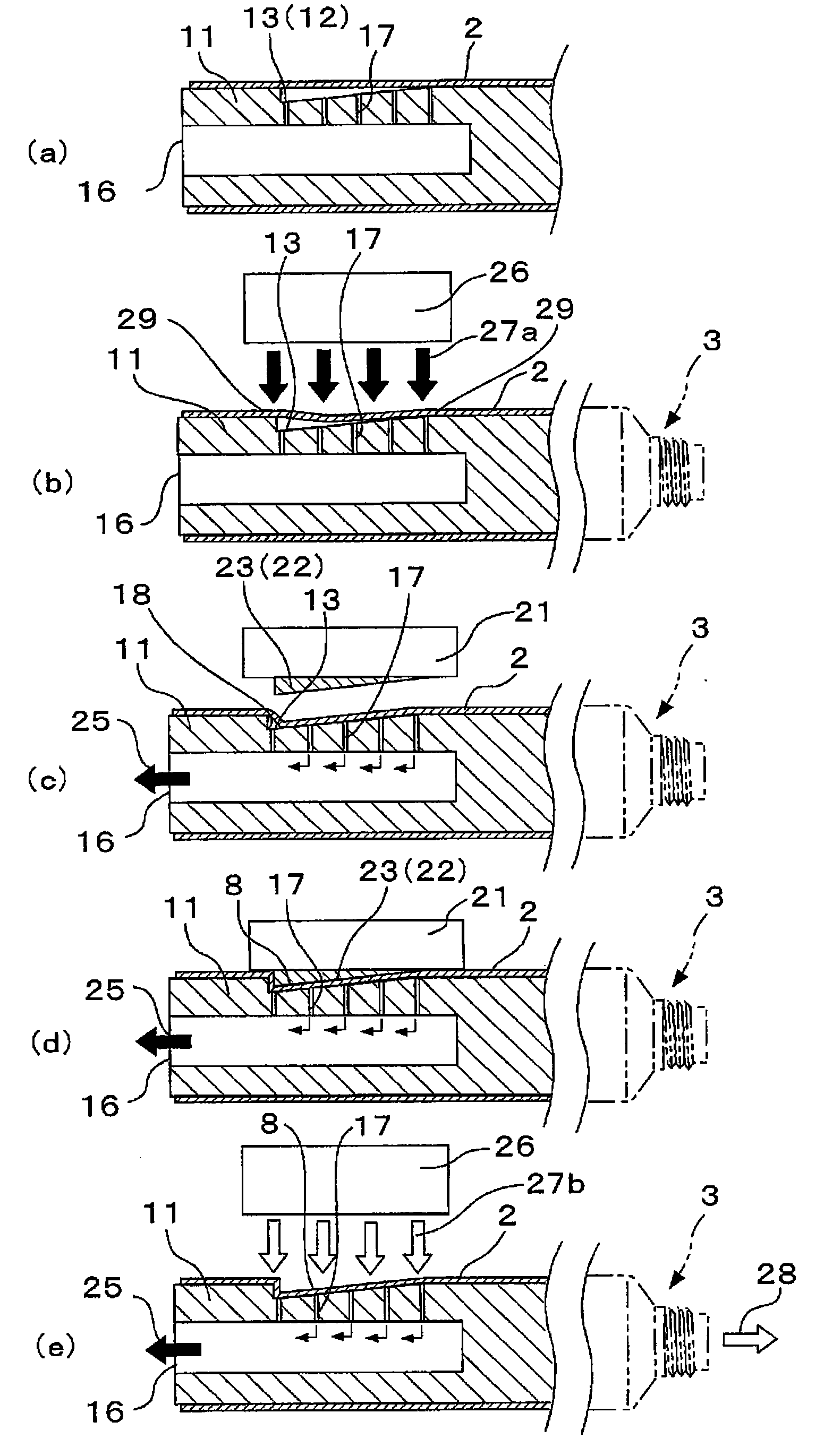 Method of processing synthetic resin tubular body