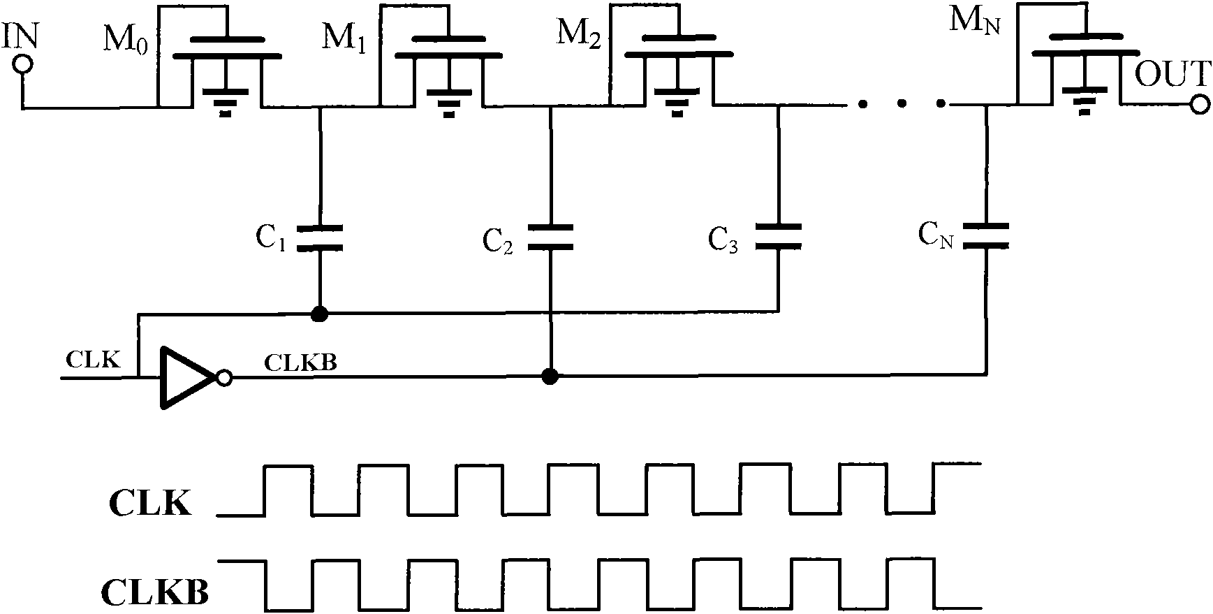 Charge pump circuit with low power consumption