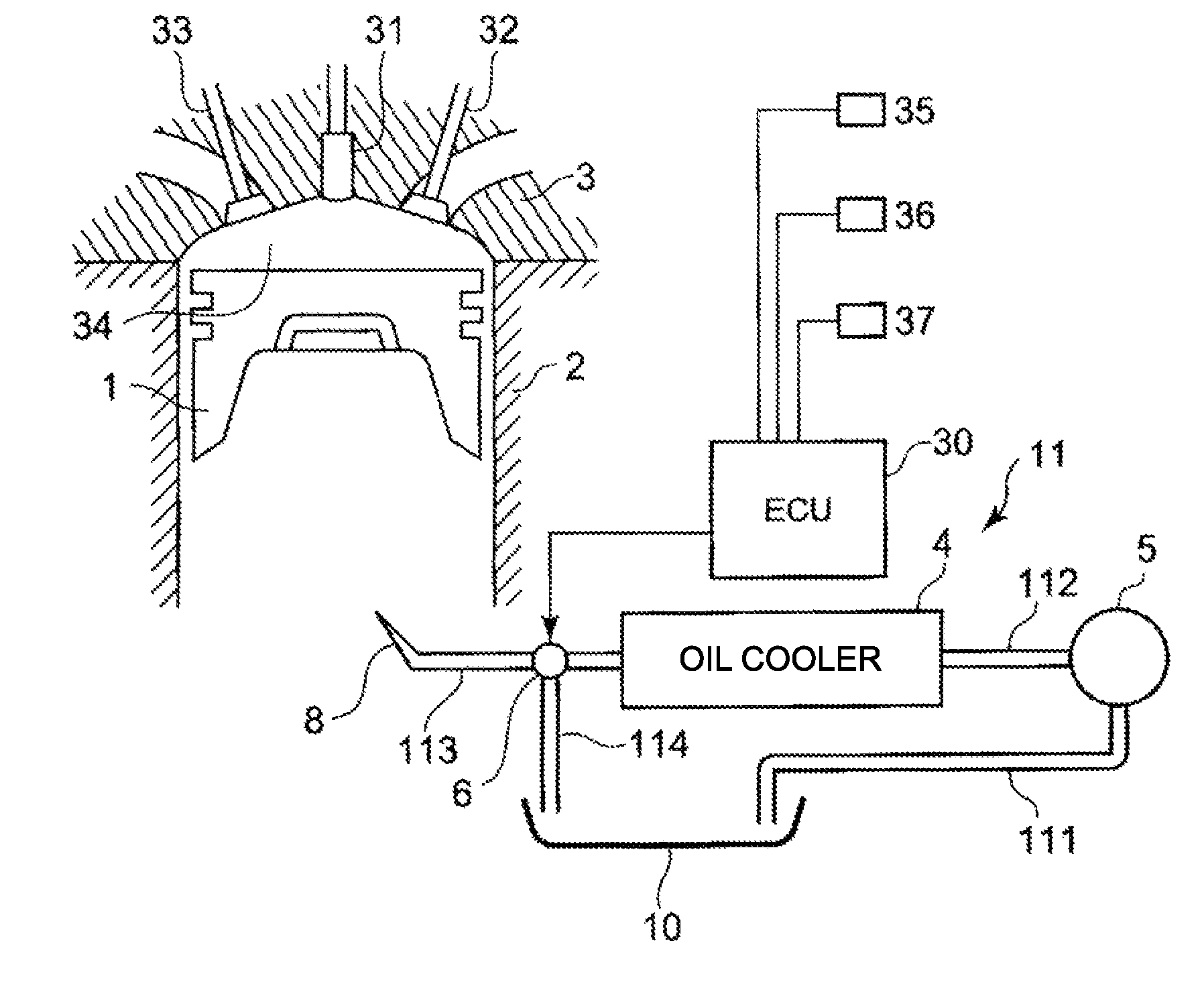 Cooling device for engine