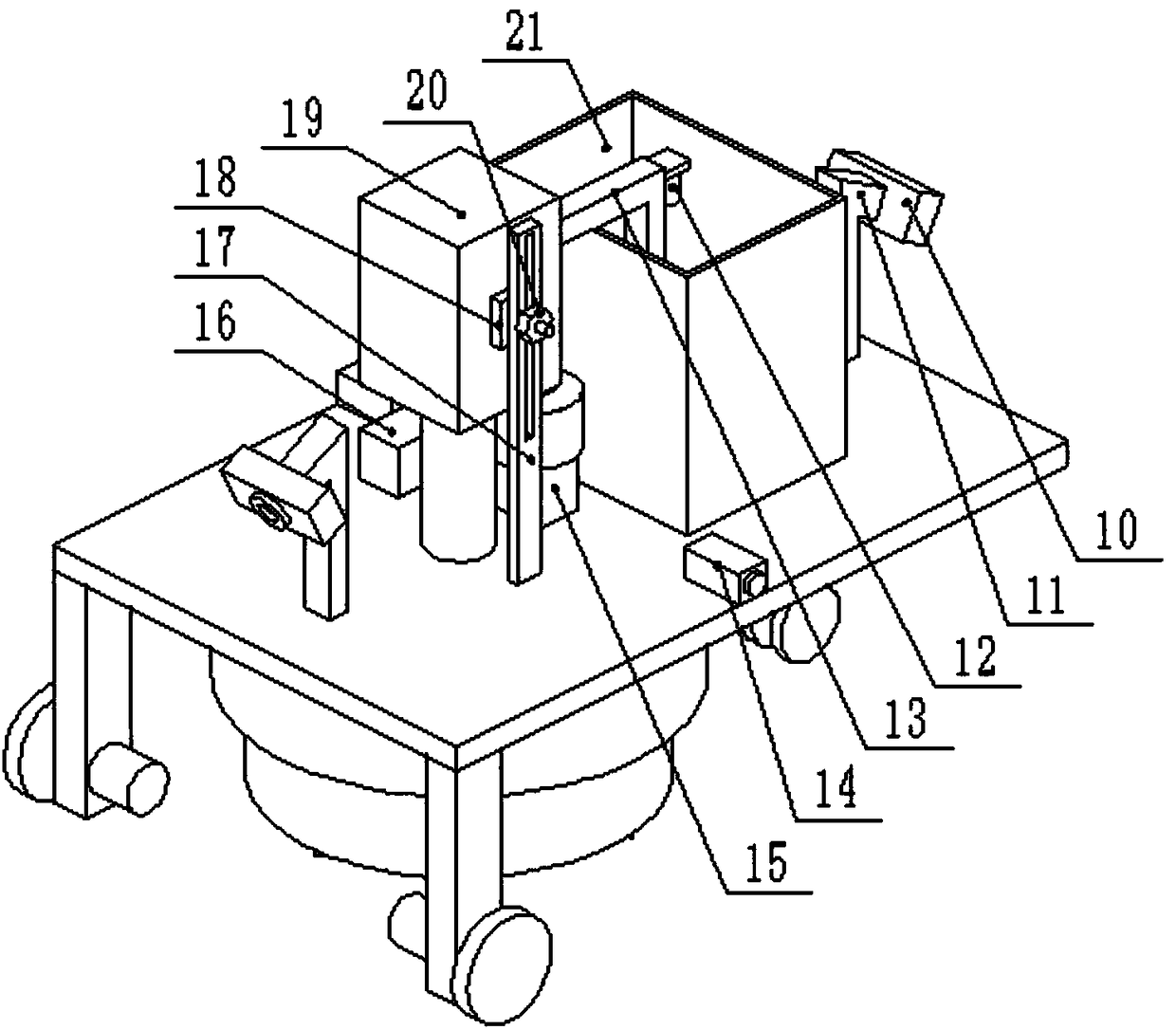 Floor cleaning device for decoration