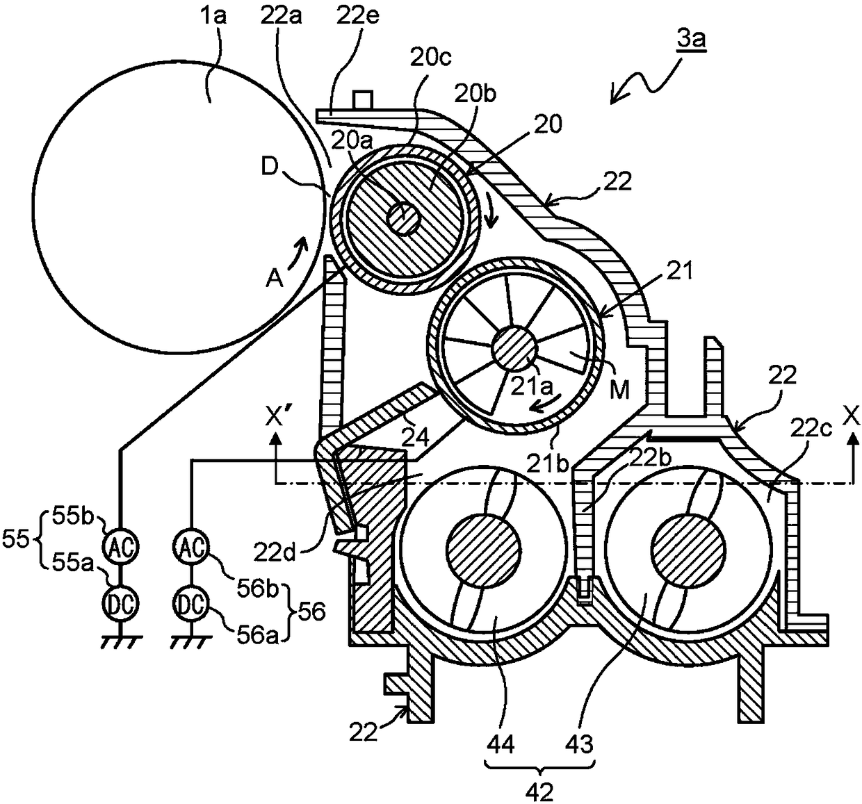 Developer conveying mechanism, and developing device and image forming apparatus therewith