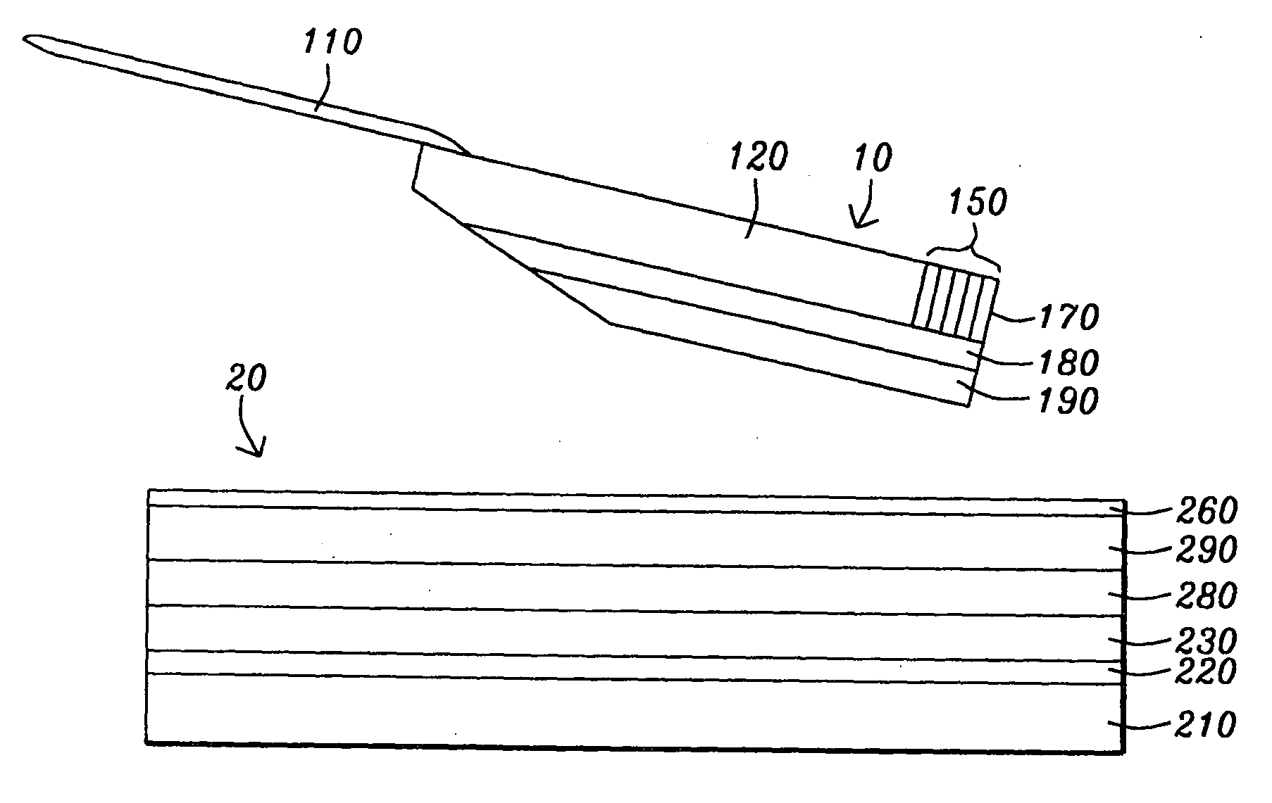 Forming an aluminum alloy oxynitride underlayer and a diamond-like carbon overcoat to protect a magnetic recording head and media