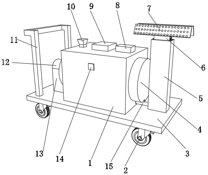 Spraying machine for fruit tree planting