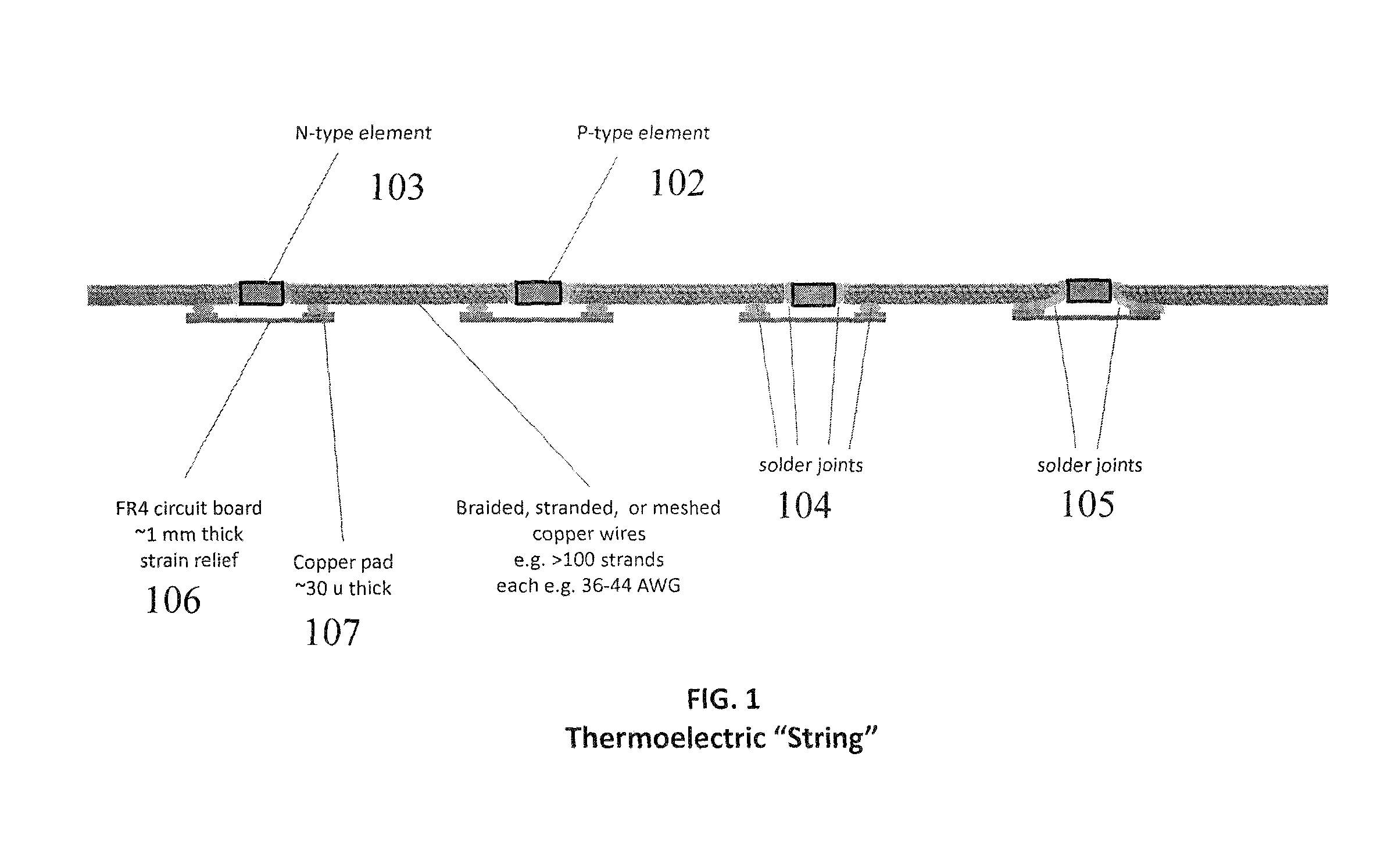 Distributed thermoelectric string and insulating panel