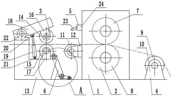 An aluminum plate rolling device