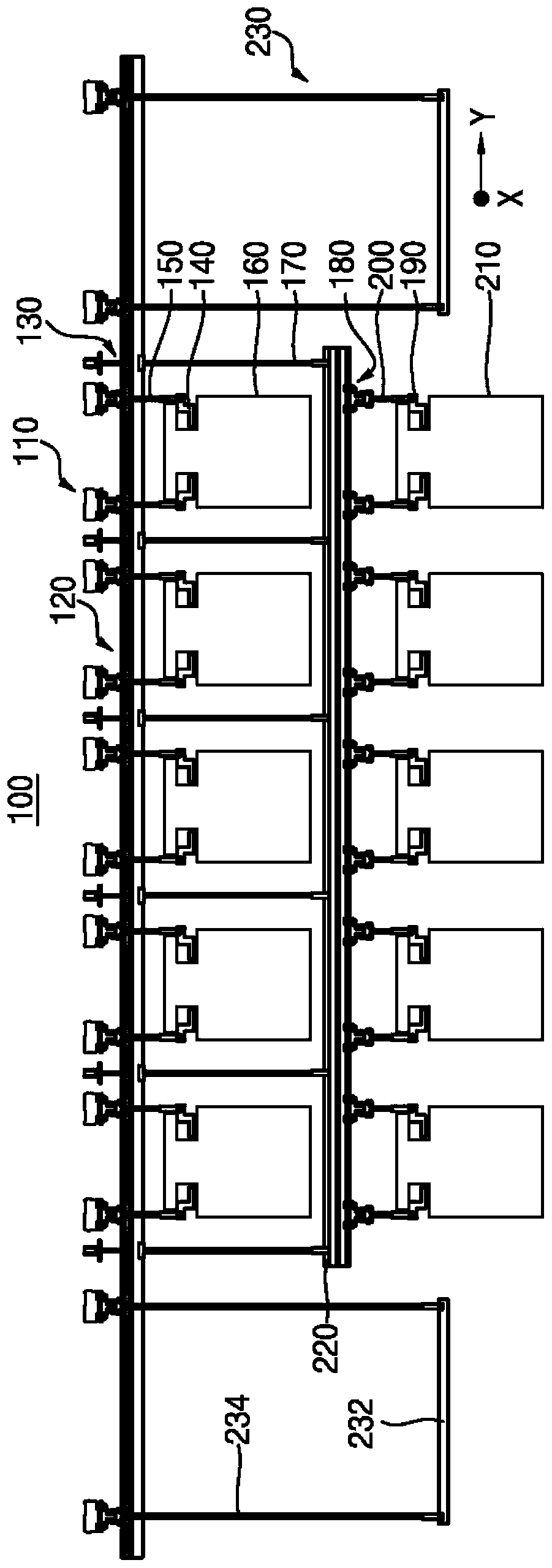 Overhead traveling system