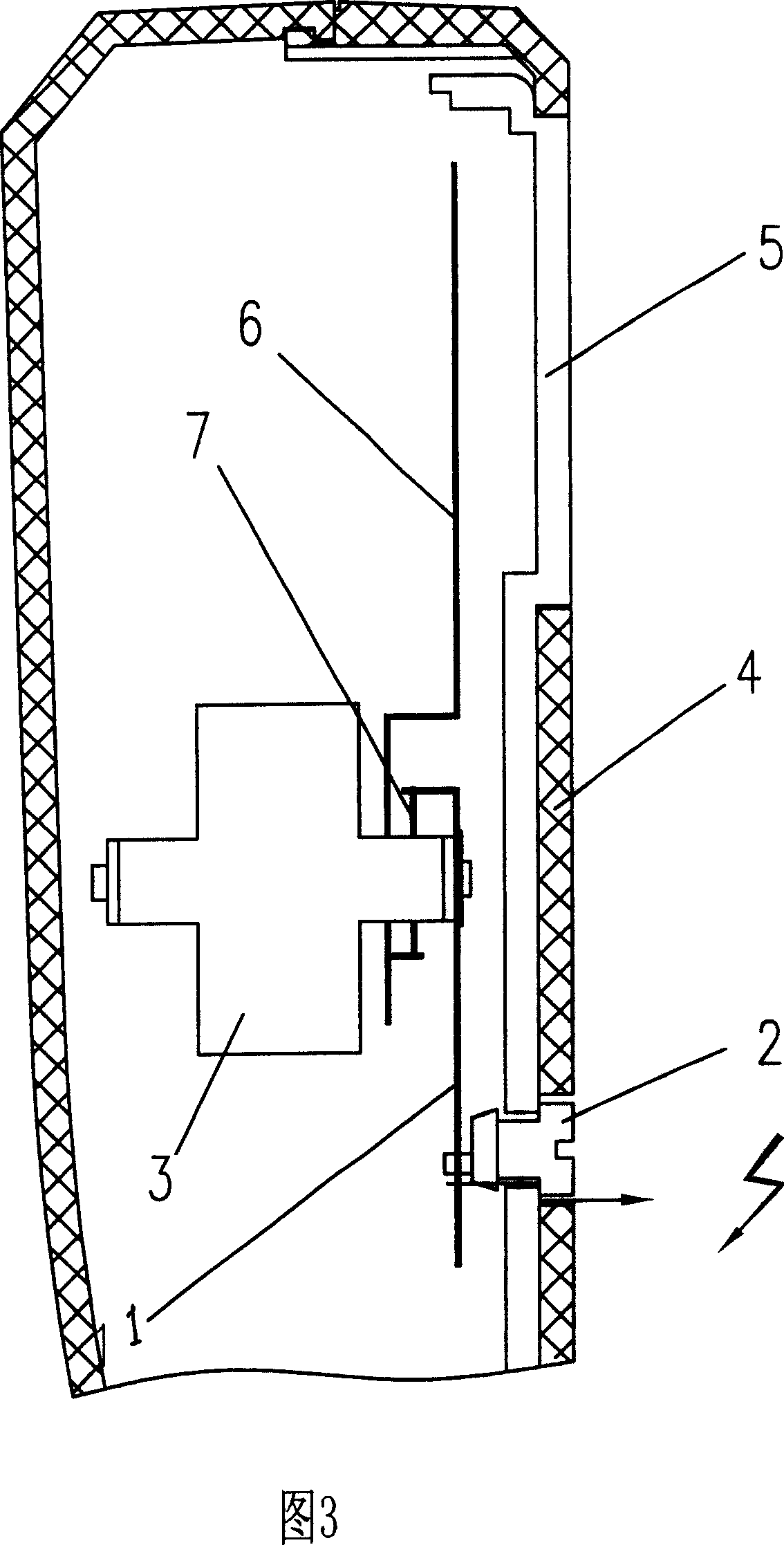 Zero-setting device for electrical measuring instrument and method for raising air breakdown-resisting voltage value of electric measuring instrument