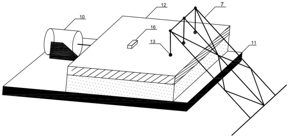 A test model and method of a floating tunnel under the joint action of earthquake and wave current