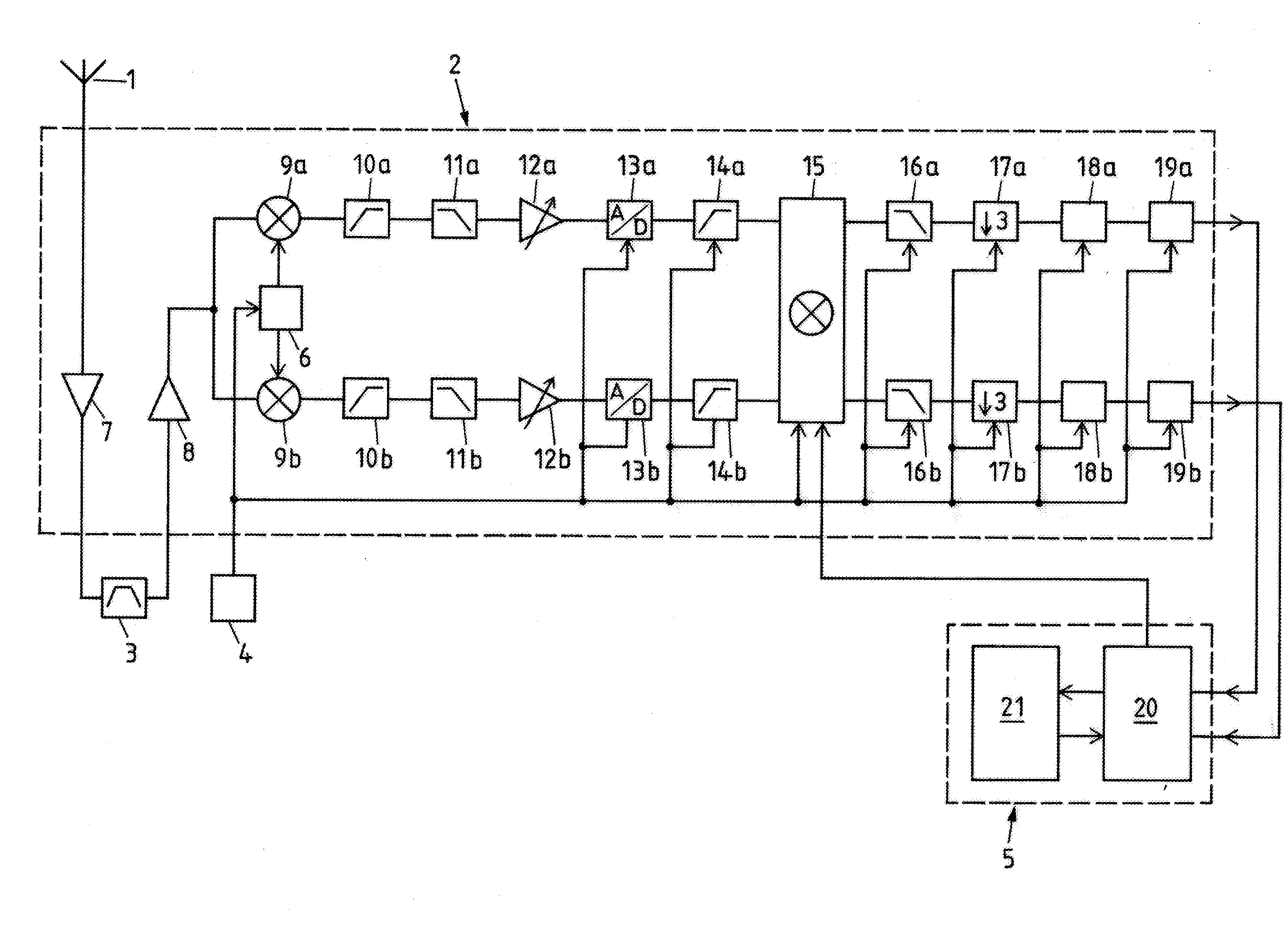 Method of processing a digital signal derived from a direct-sequence spread spectrum signal and a receiver