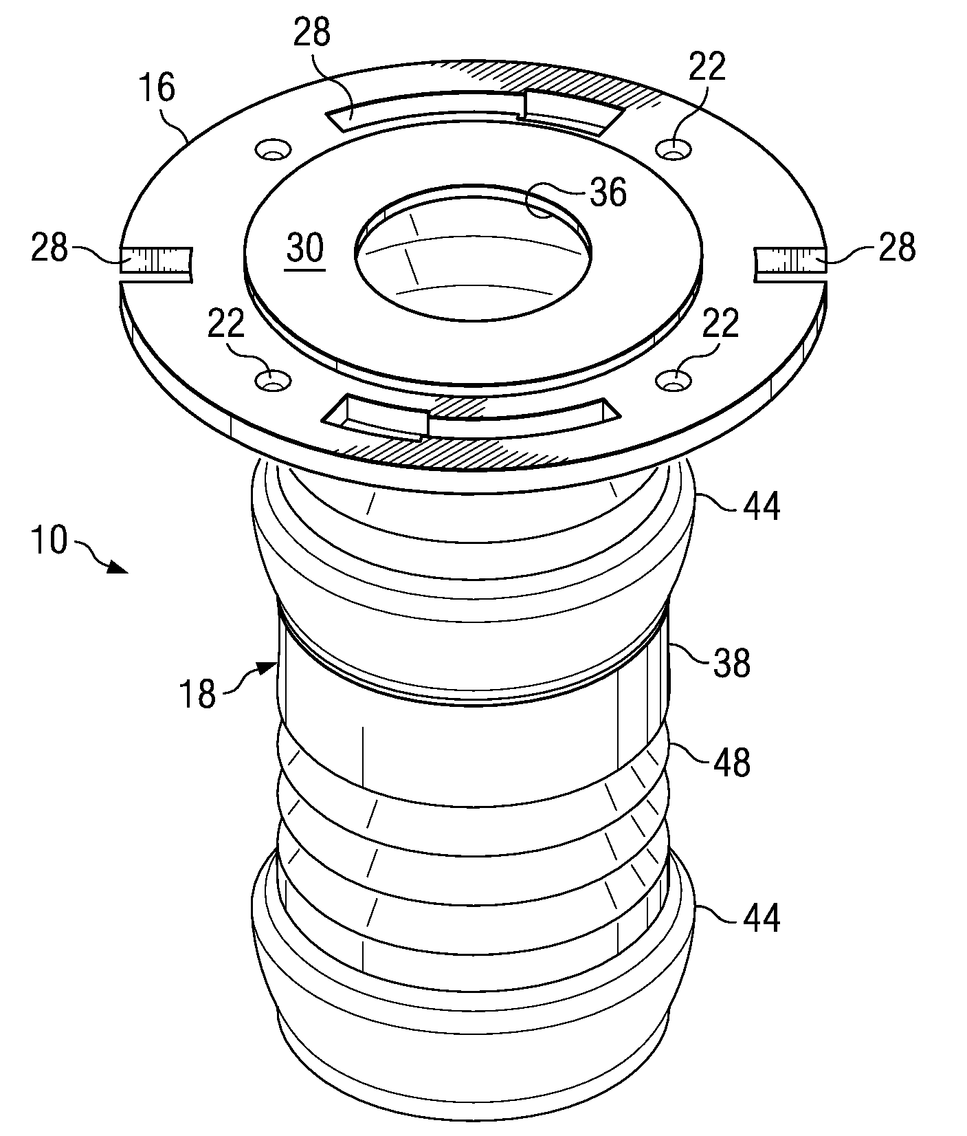 Flexible flange apparatus with a flexible membrane