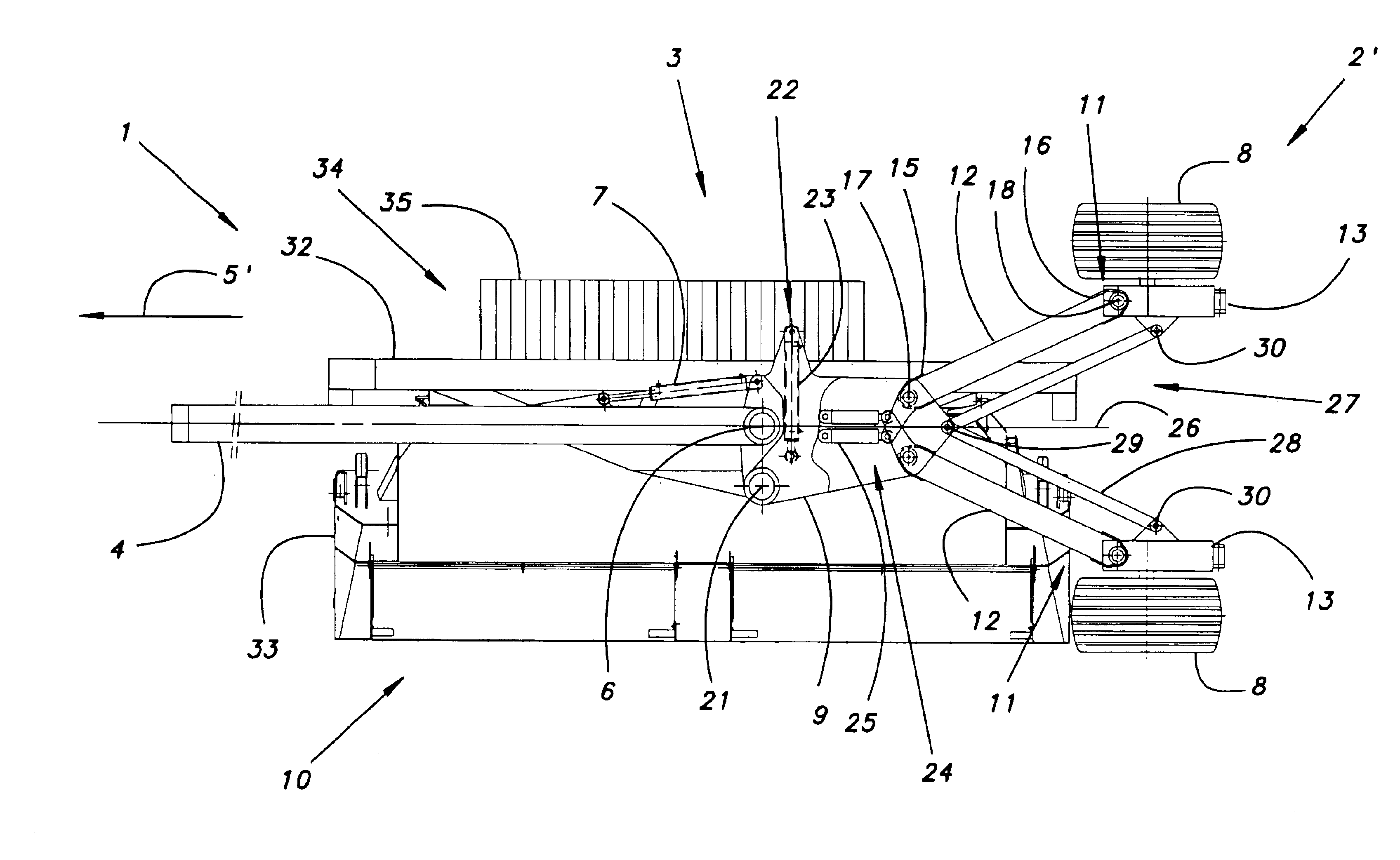 Agricultural implement comprising a transporting device