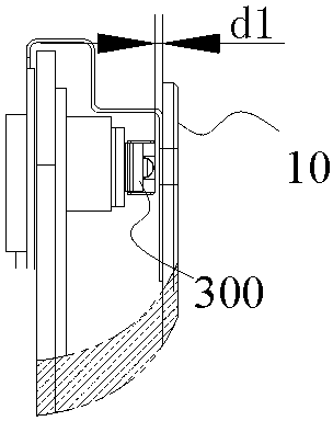 Displacement sensor and mobile terminal with same