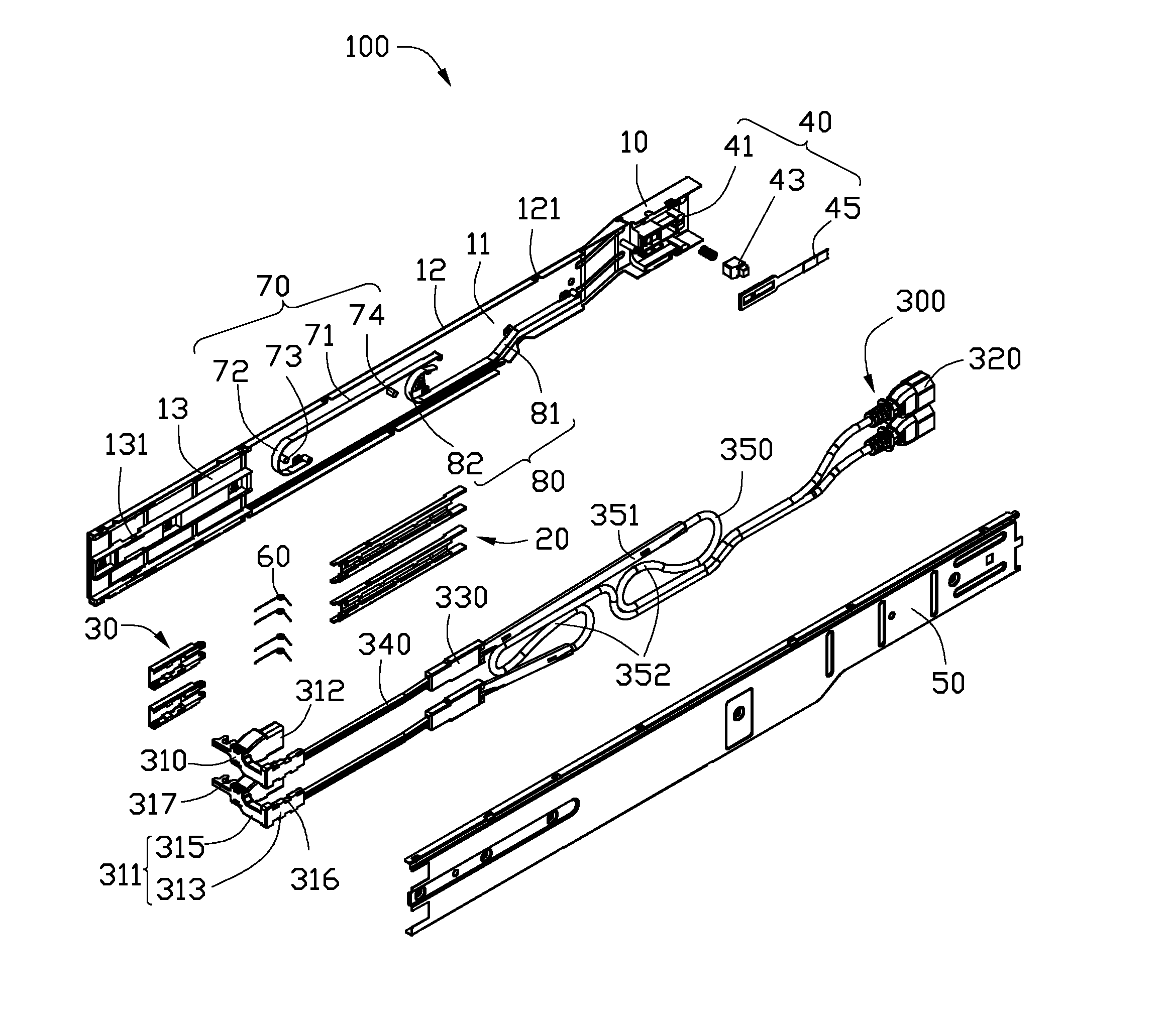 Cable management device and server using same