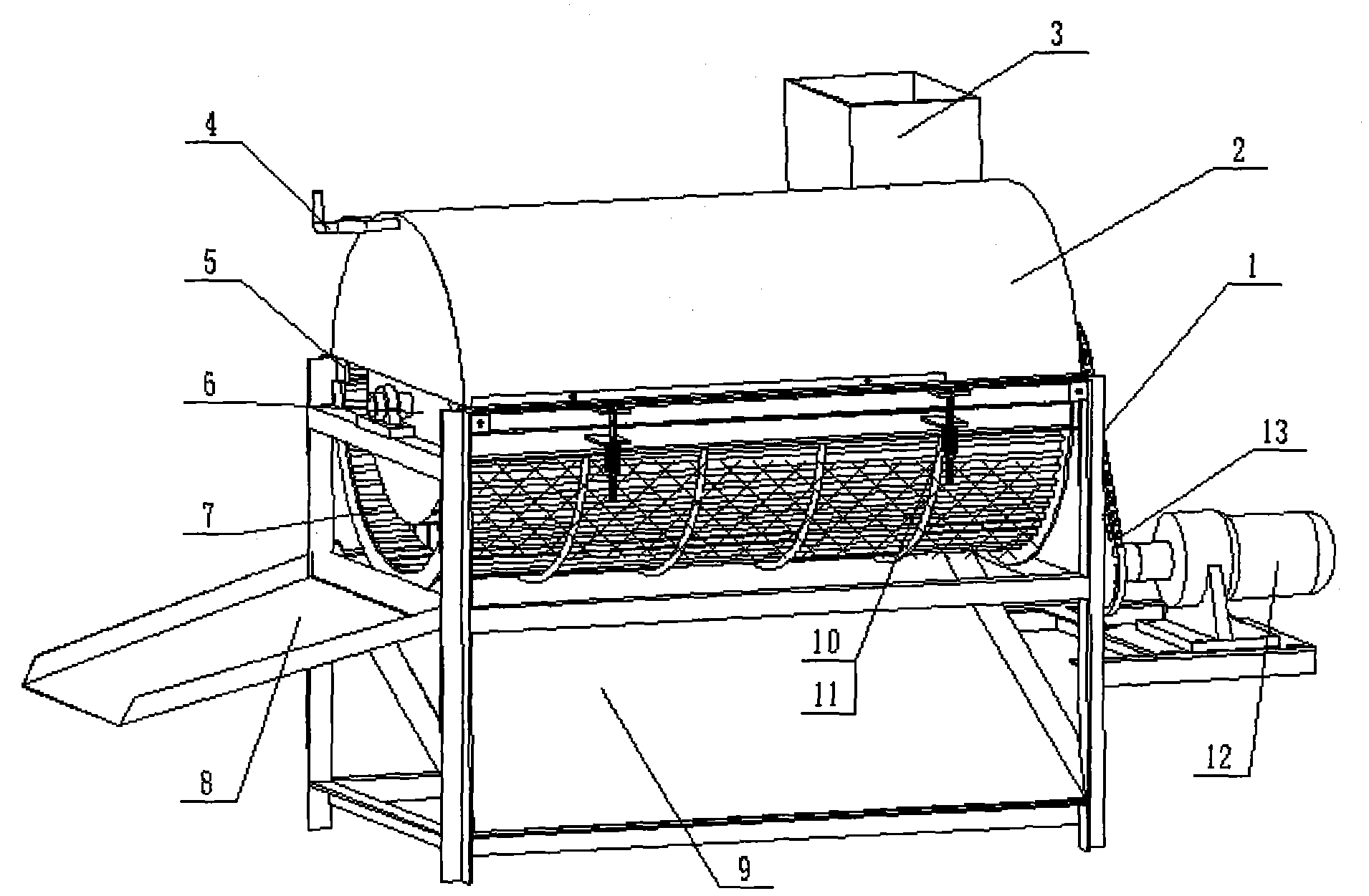 Green walnut peeling machine