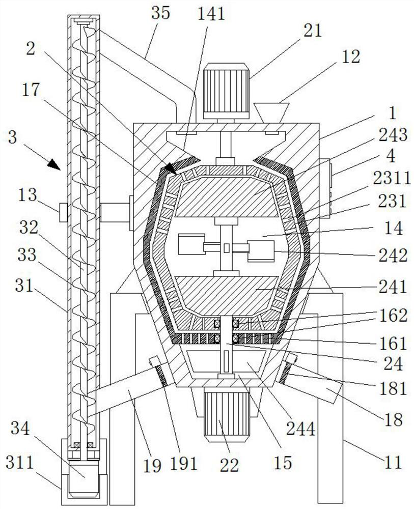 Efficient grinding disc type dispersion structure and method for carbon nanotube slurry production