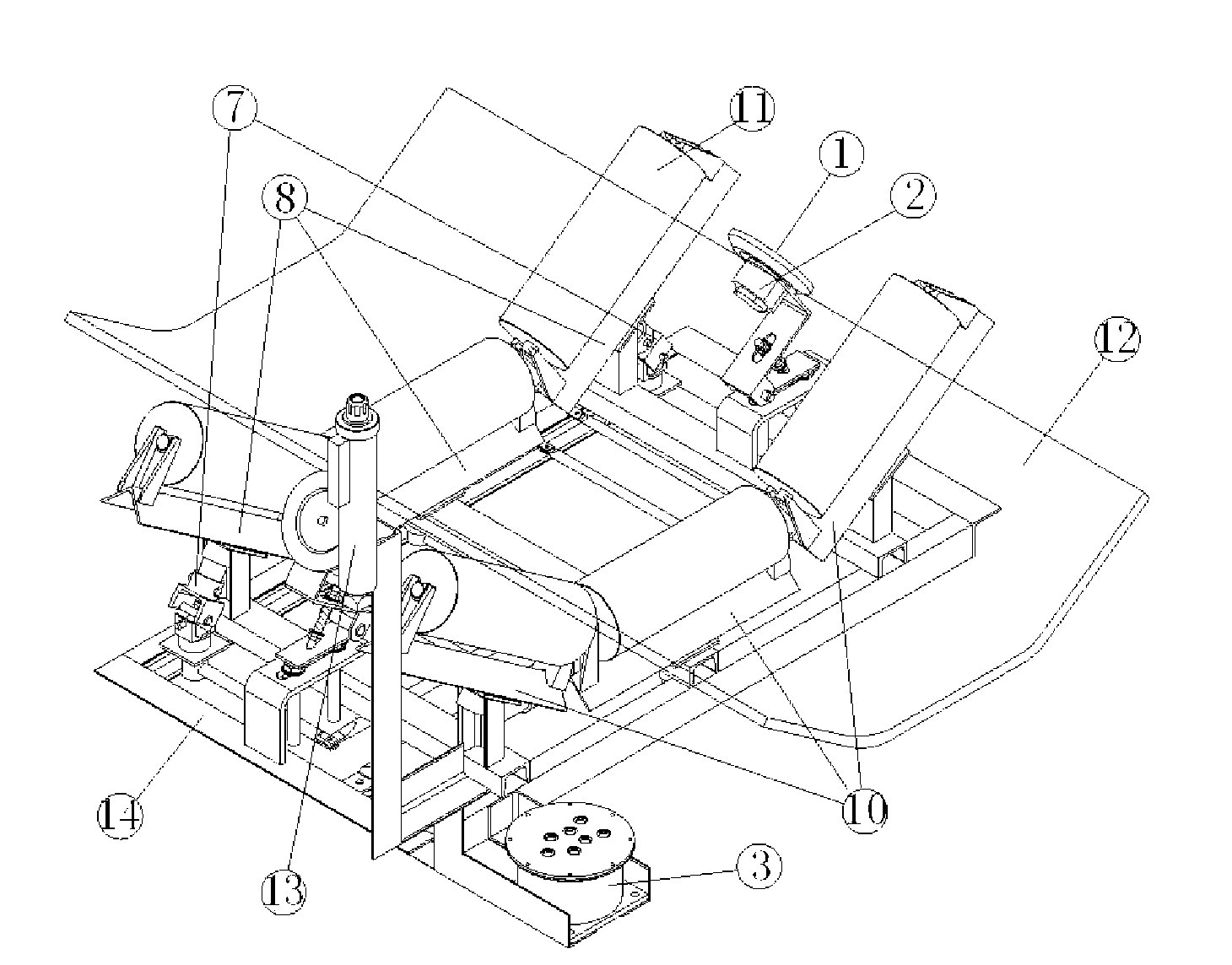 Passive hydraulic control linked error correcting machine