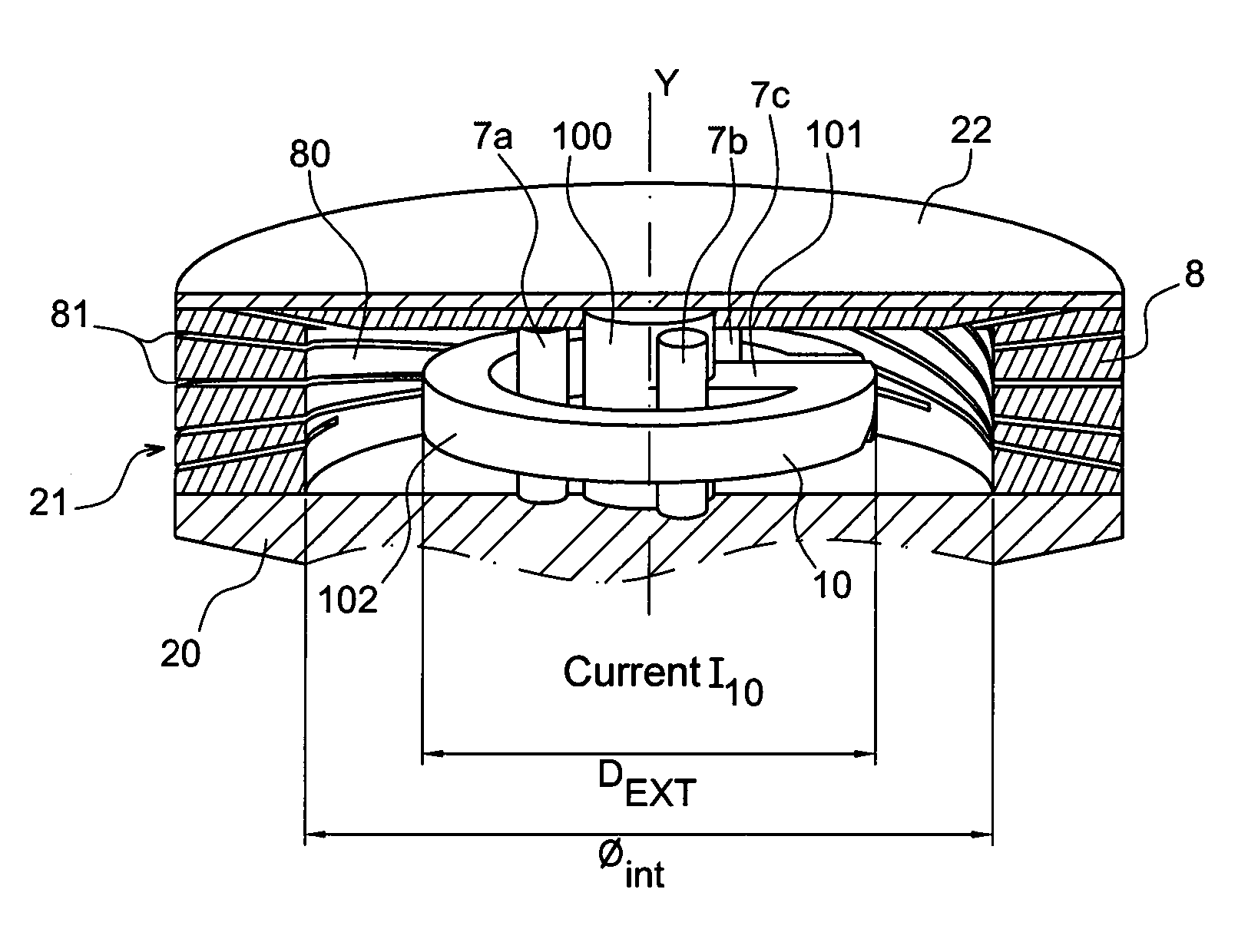 Winding for a contact of a medium-voltage vacuum circuit-breaker with improved endurance, and an associated circuit-breaker or vacuum circuit-breaker, such as an AC generator disconnector circuit-breaker